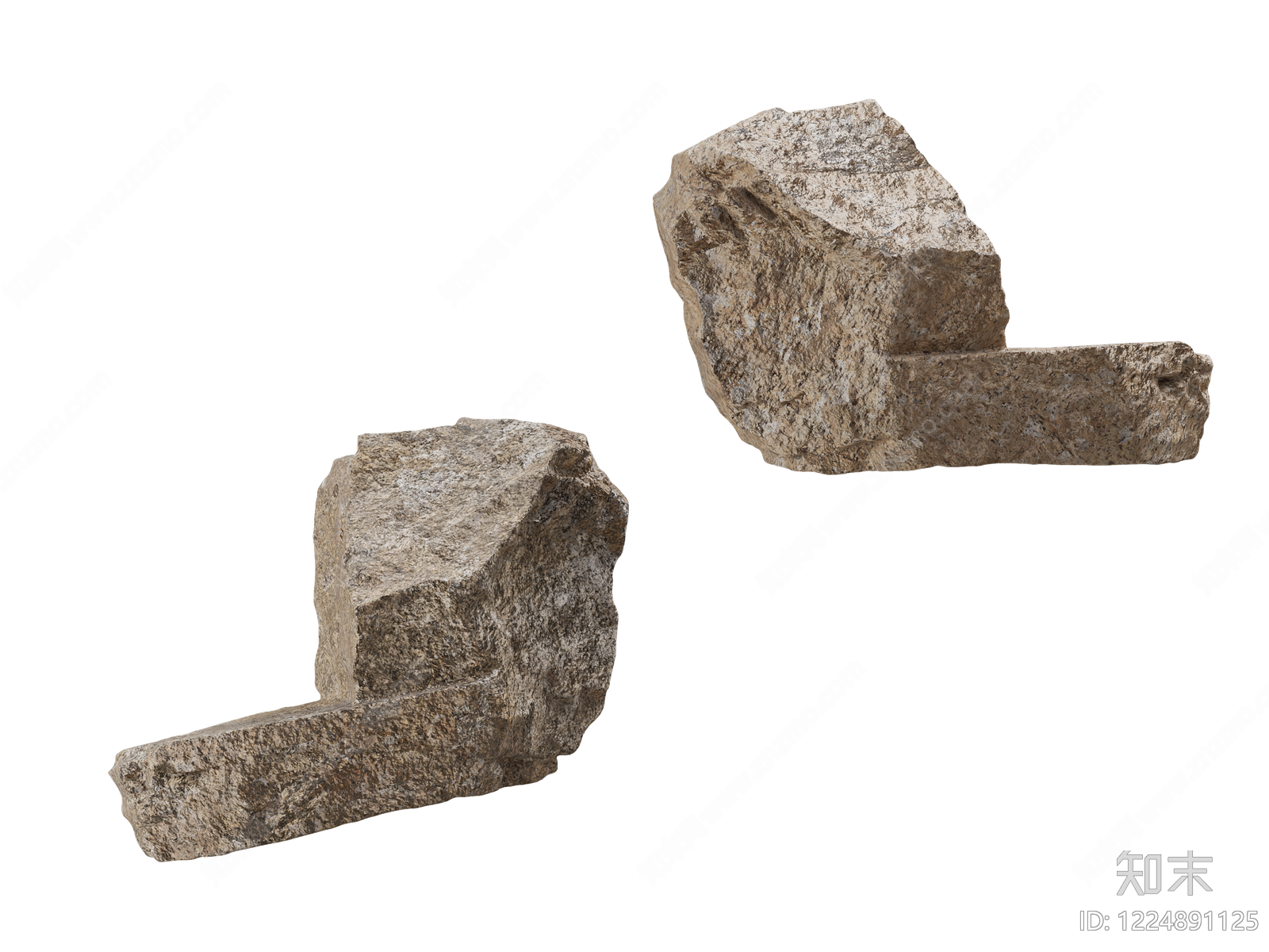 侘寂石头3D模型下载【ID:1224891125】