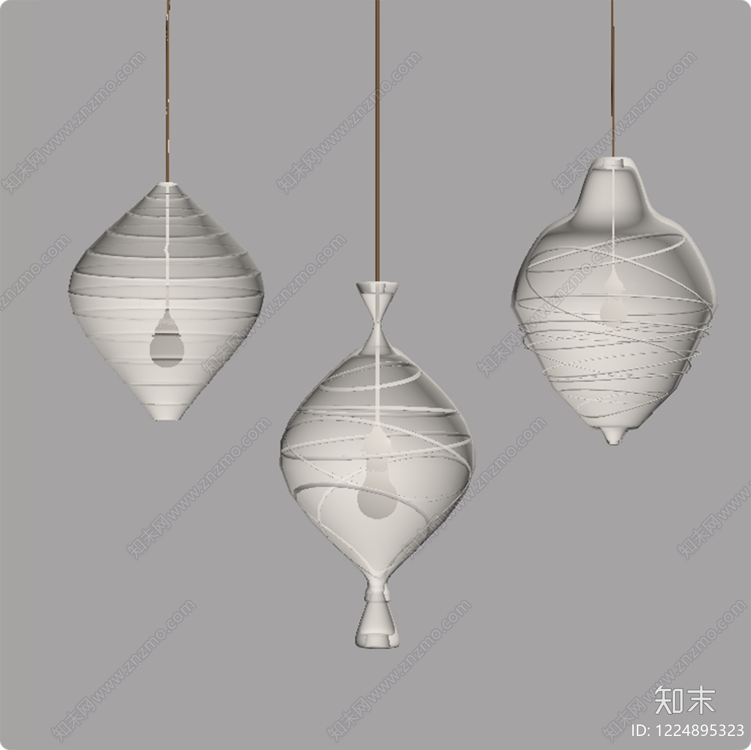 现代灯笼SU模型下载【ID:1224895323】