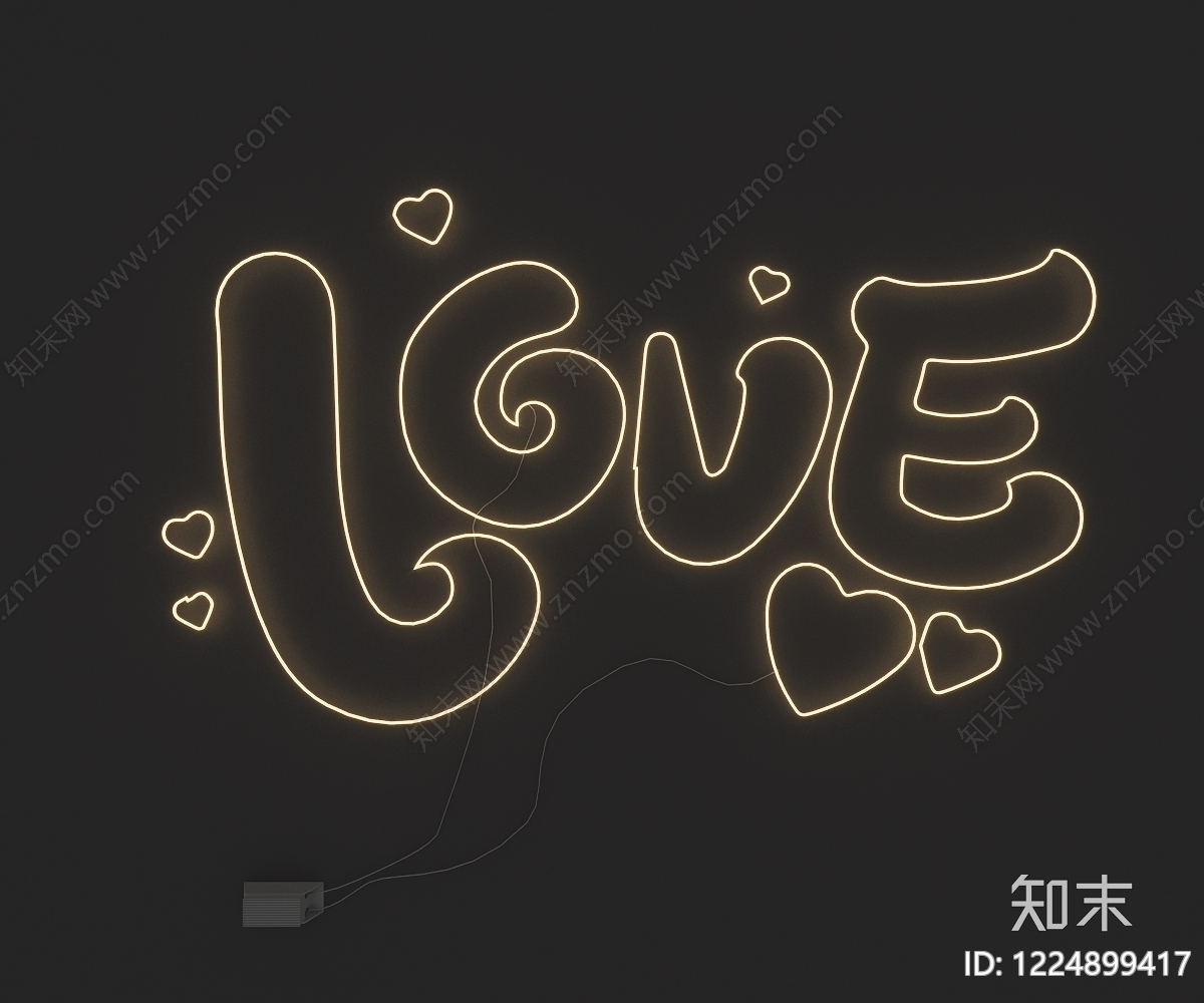 现代霓虹灯SU模型下载【ID:1224899417】