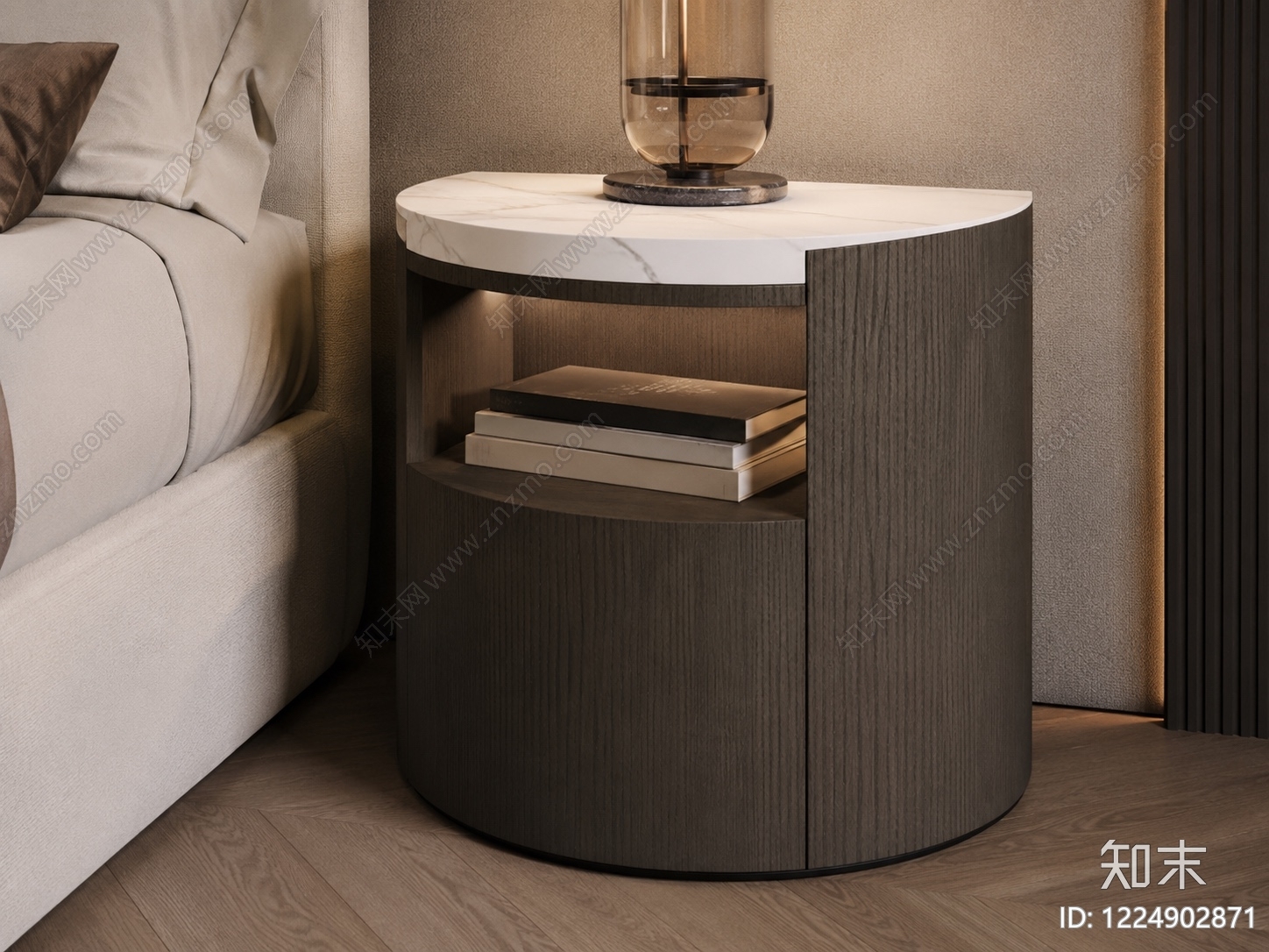 意式极简床头柜3D模型下载【ID:1224902871】