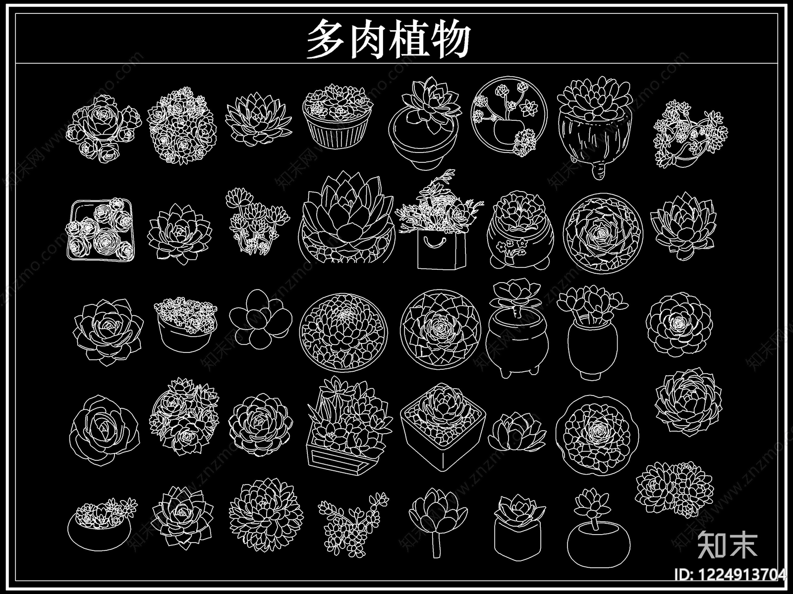 绿植cad施工图下载【ID:1224913704】