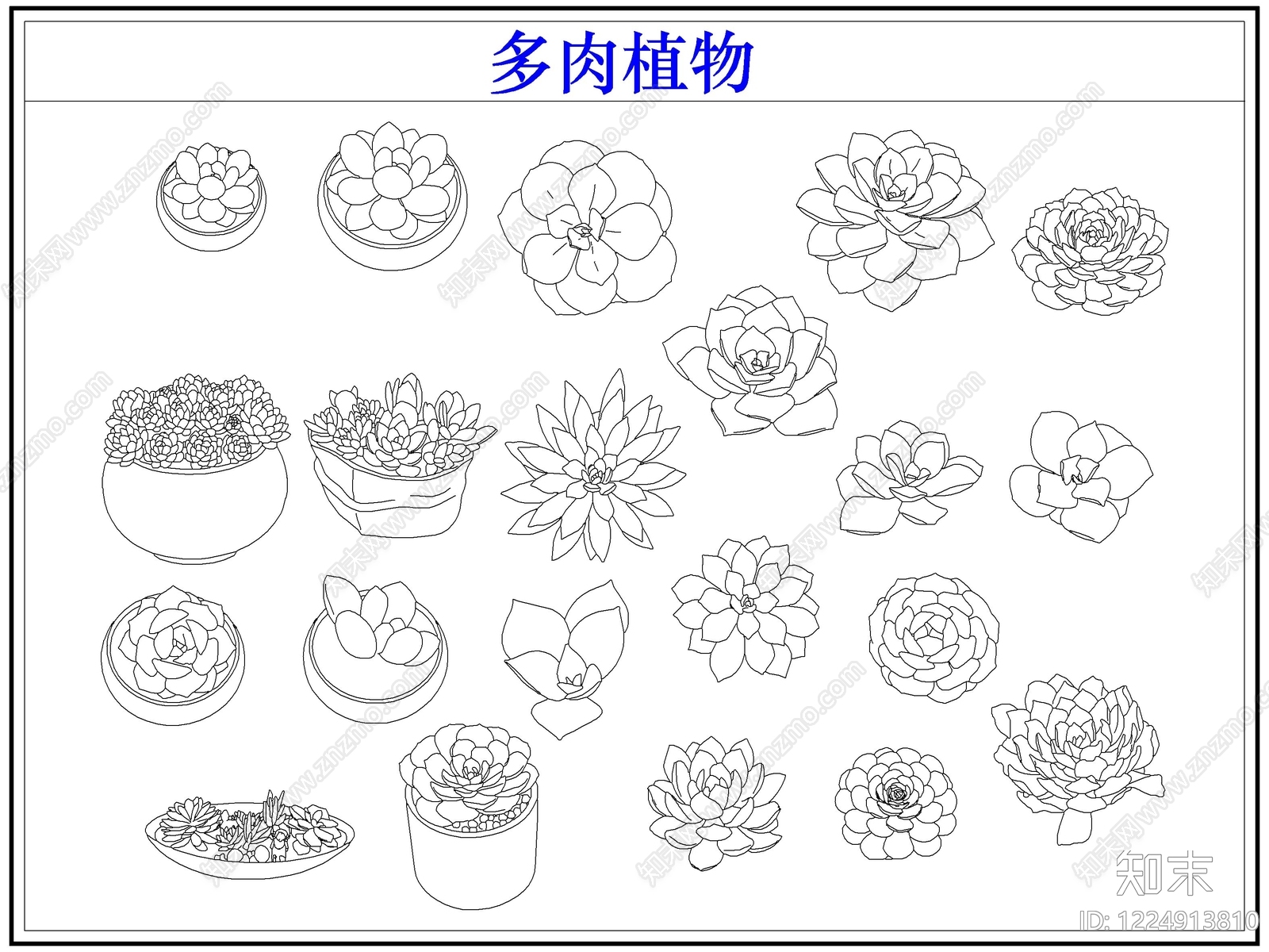 绿植cad施工图下载【ID:1224913810】