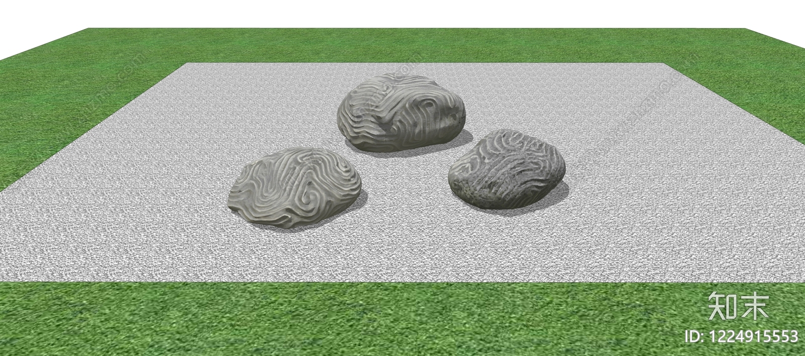 禅意景观石SU模型下载【ID:1224915553】
