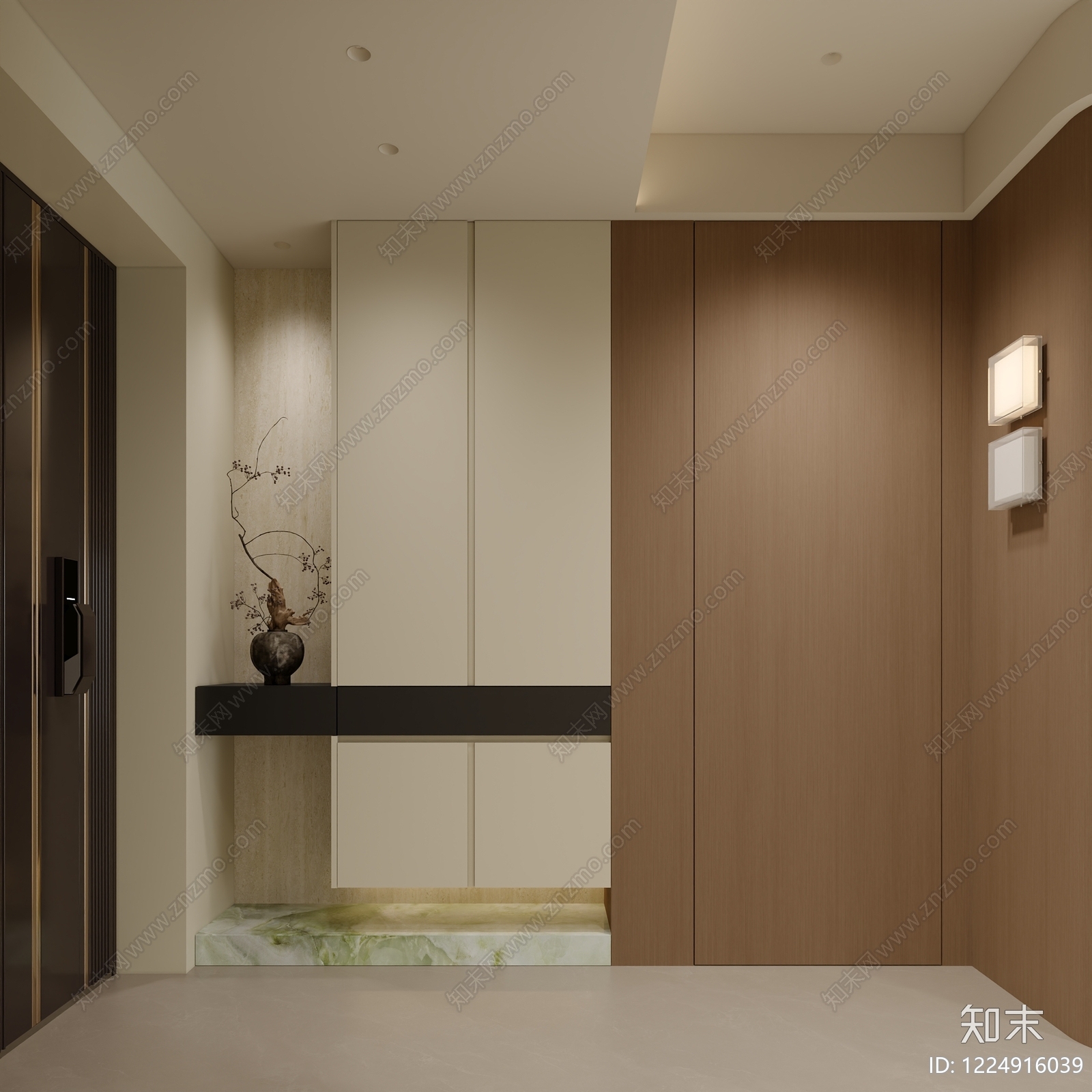 现代简约玄关3D模型下载【ID:1224916039】