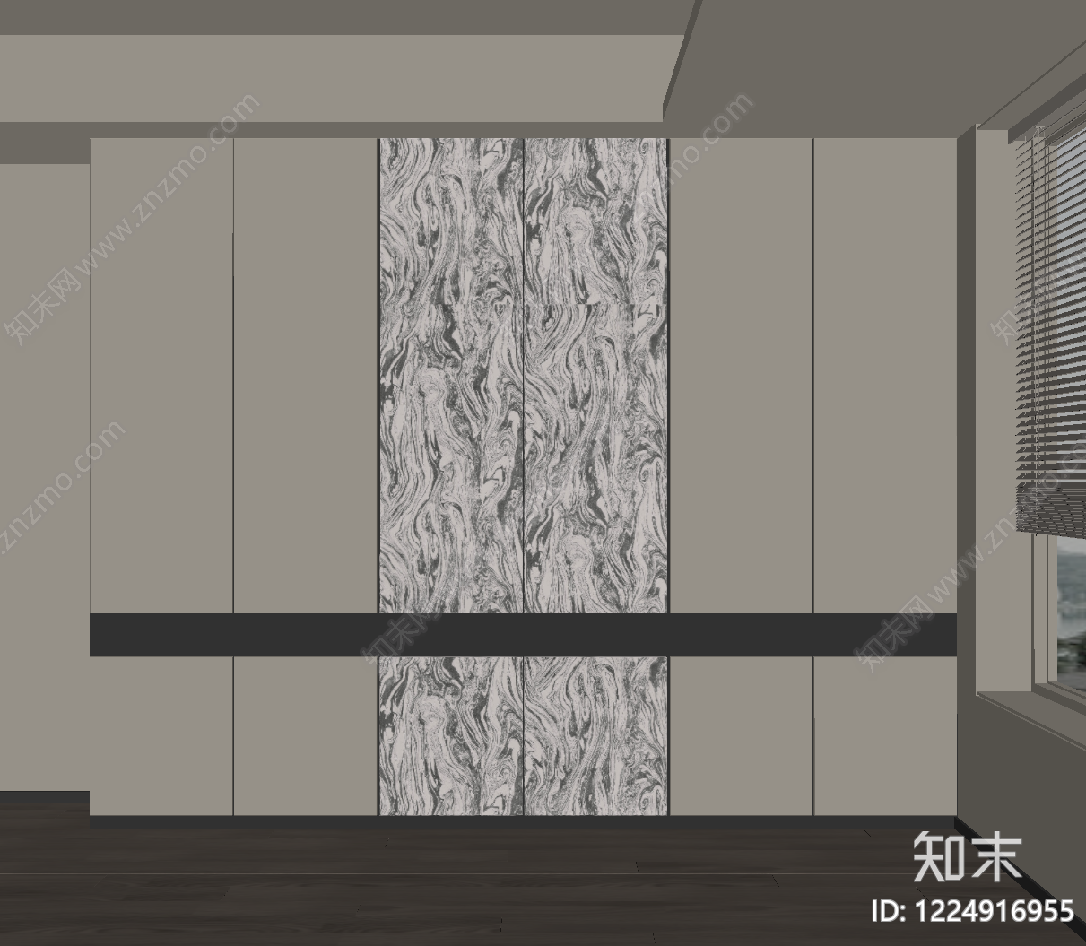 现代简约衣柜SU模型下载【ID:1224916955】