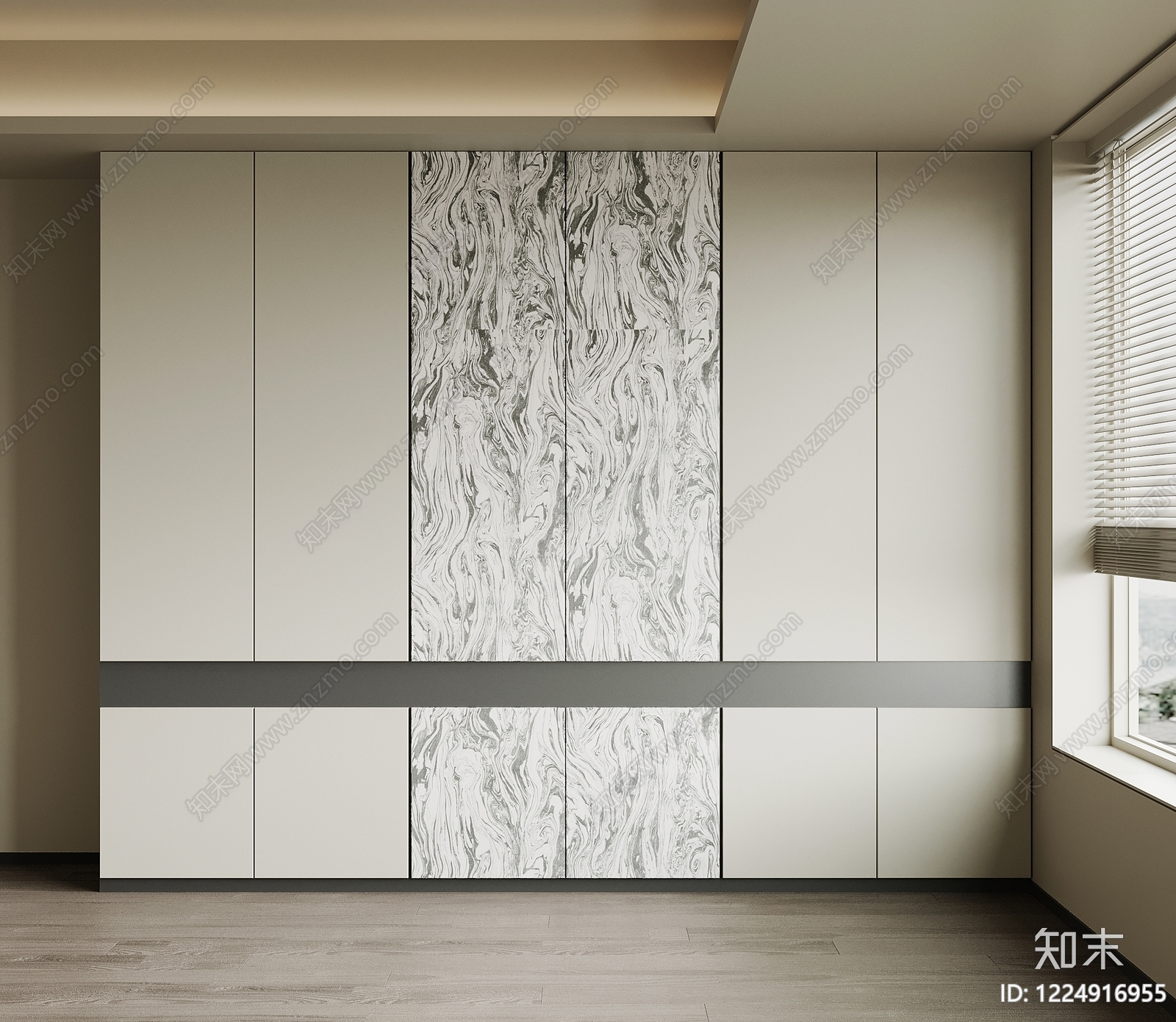 现代简约背景墙SU模型草图
