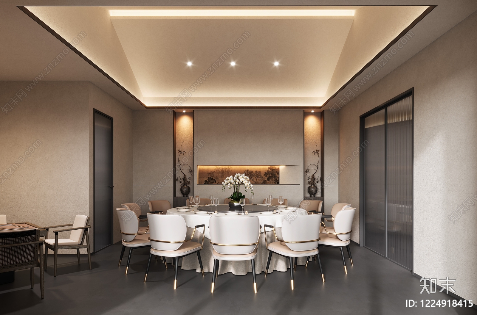 新中式包厢3D模型下载【ID:1224918415】