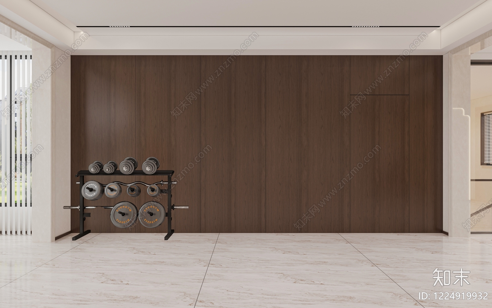 新中式健身房3D模型下载【ID:1224919932】