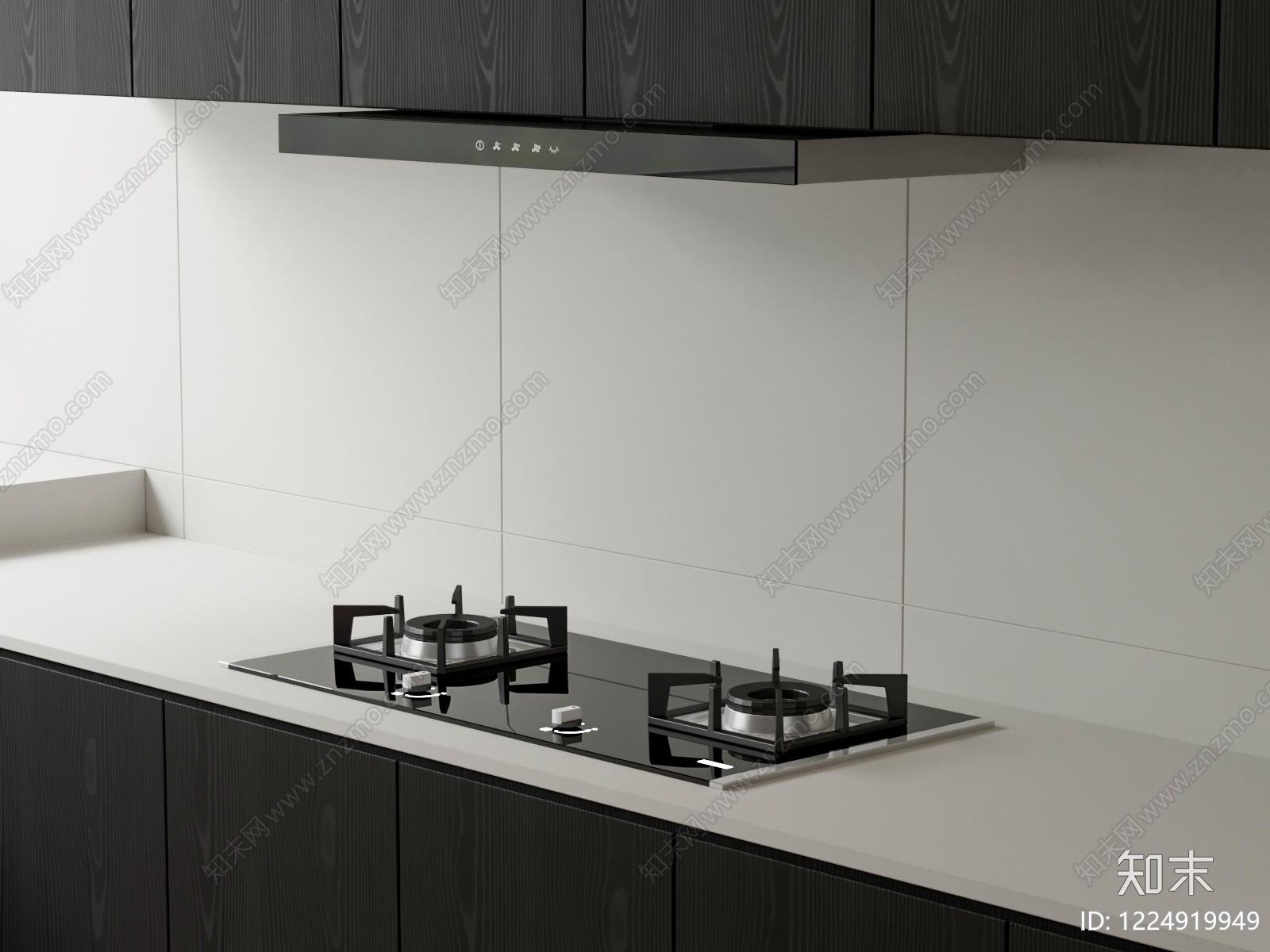 极简厨房用品3D模型下载【ID:1224919949】