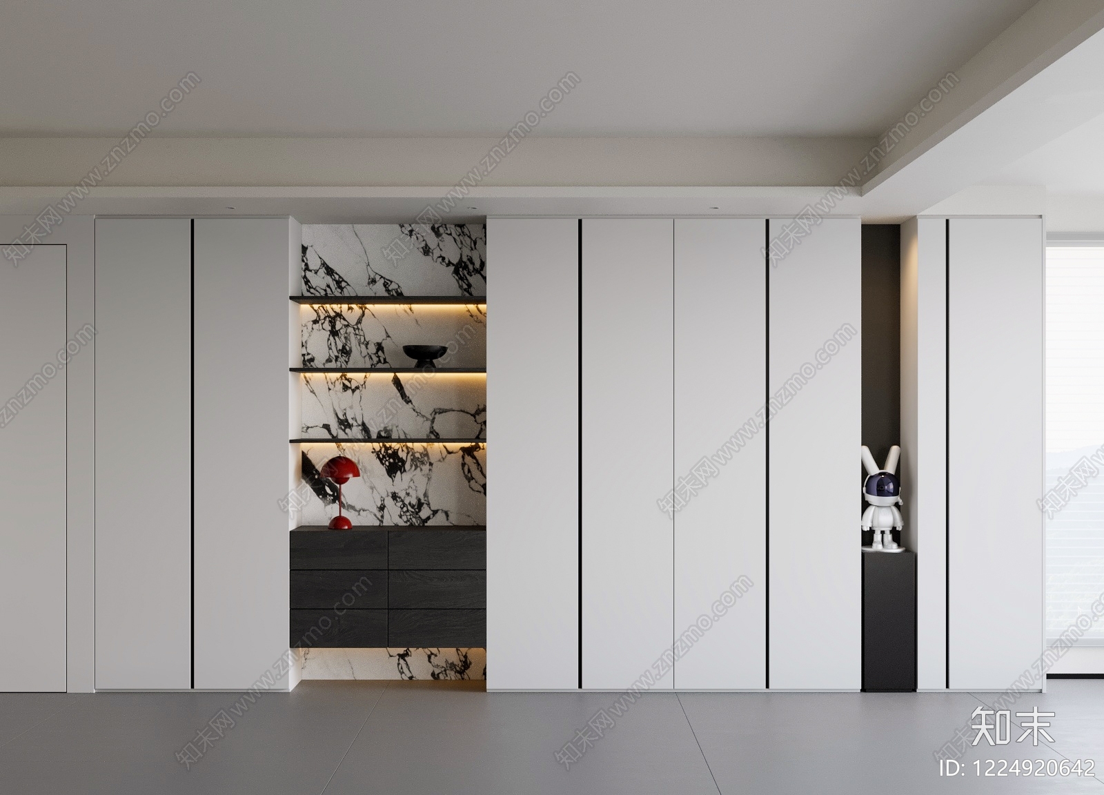 意式极简餐边柜3D模型下载【ID:1224920642】