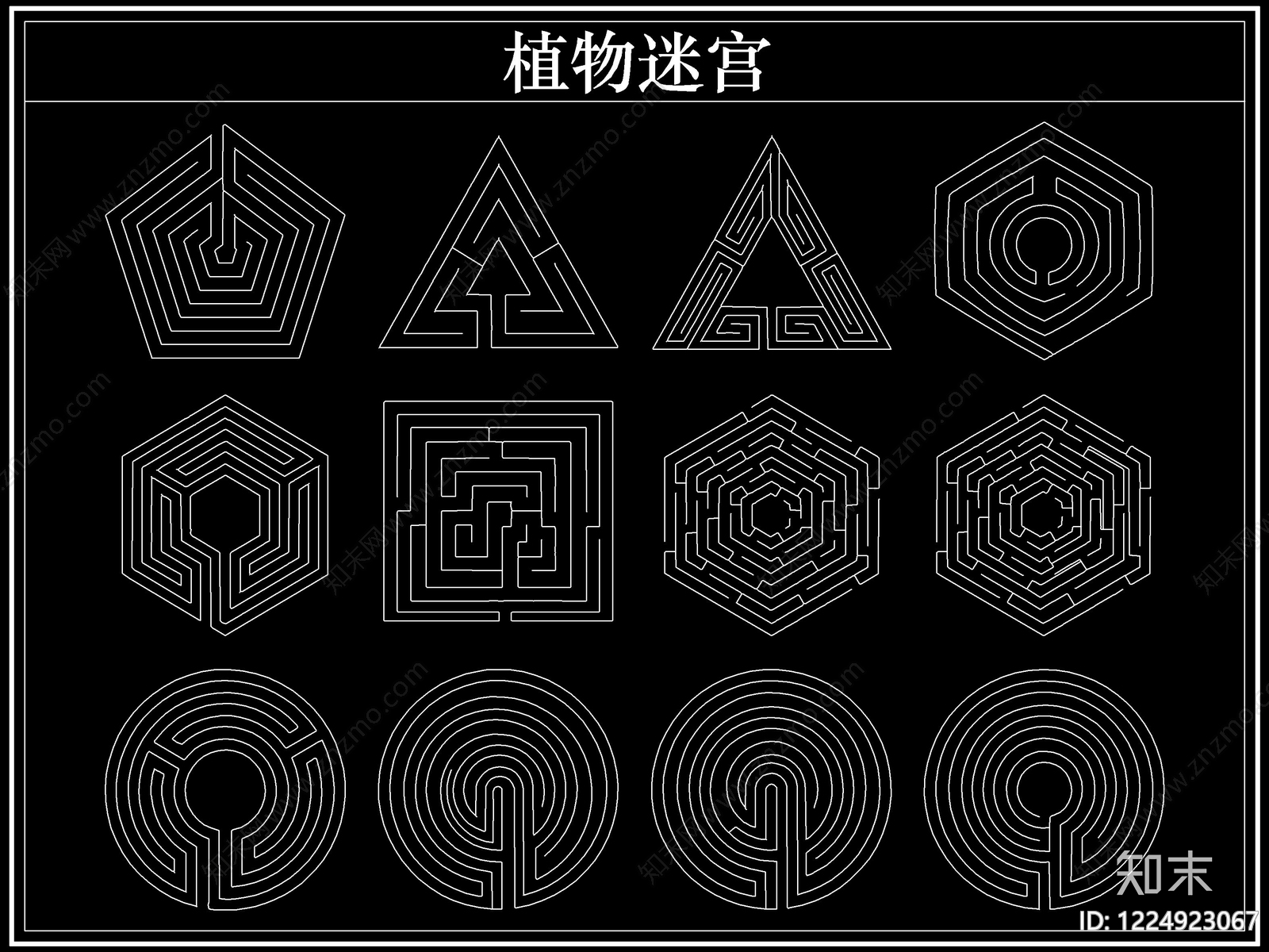 综合植物图库CAD图纸