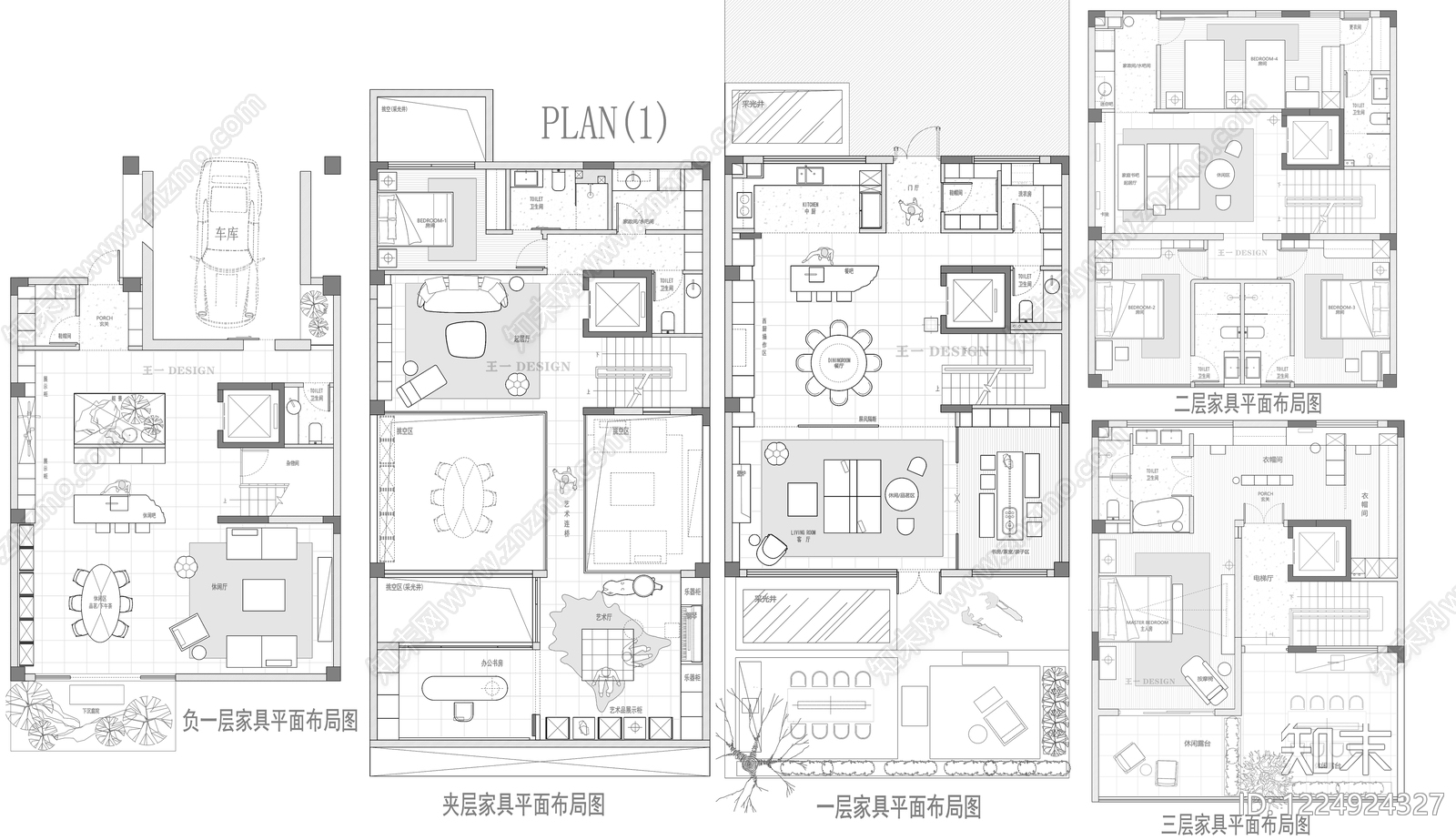 别墅cad施工图下载【ID:1224924327】