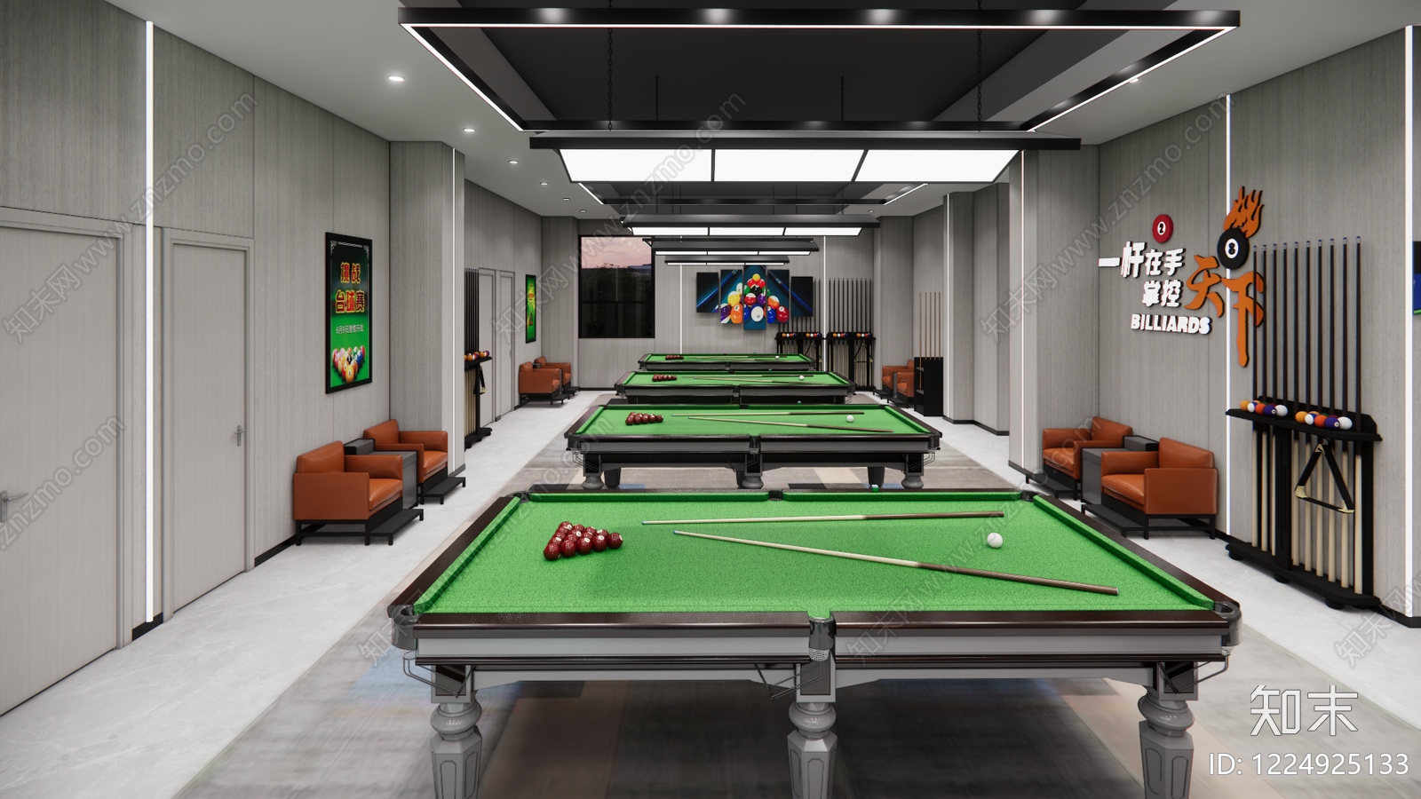 棋牌室cad施工图下载【ID:1224925133】