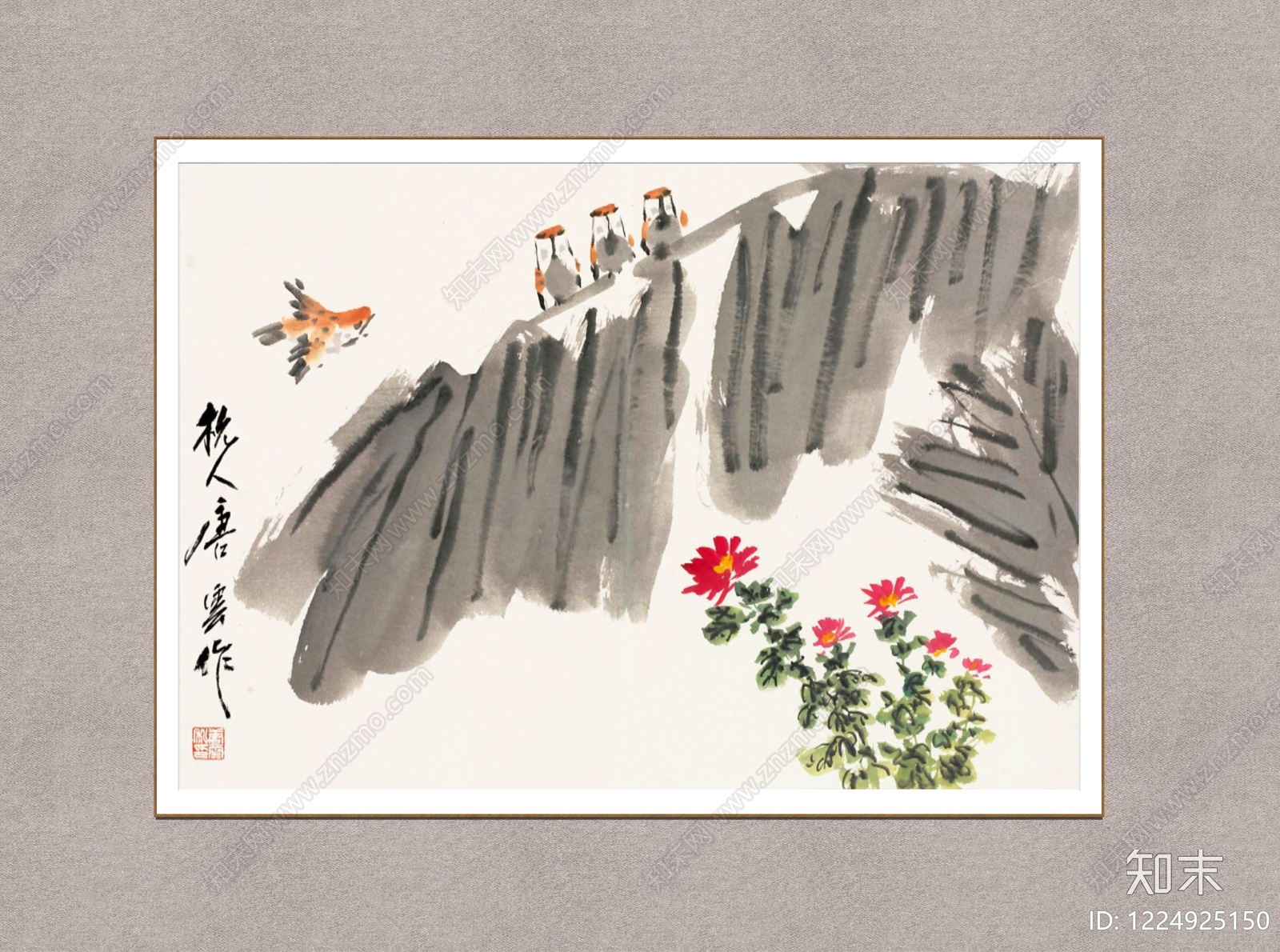 中式挂画SU模型下载【ID:1224925150】