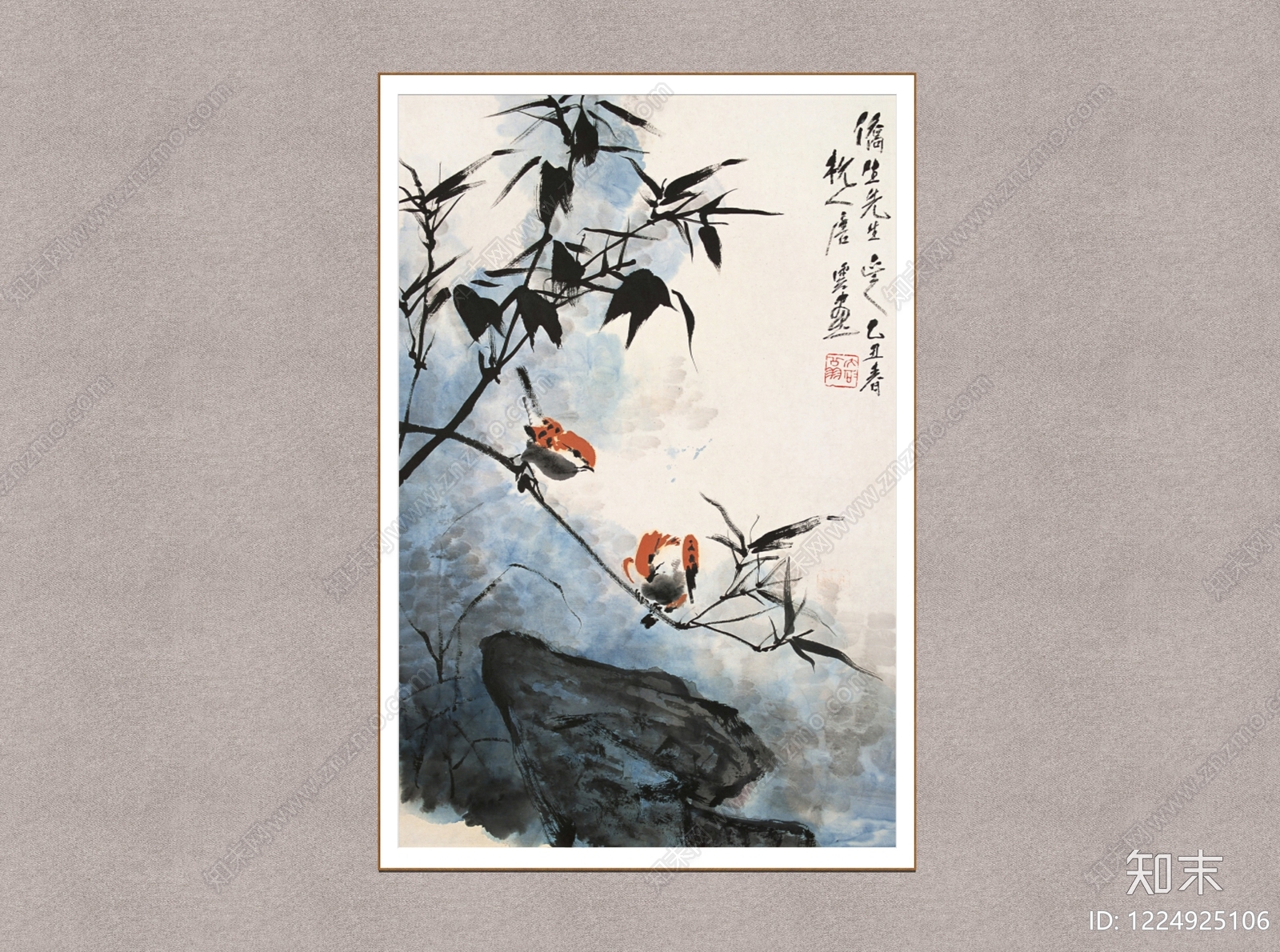 中式挂画SU模型下载【ID:1224925106】