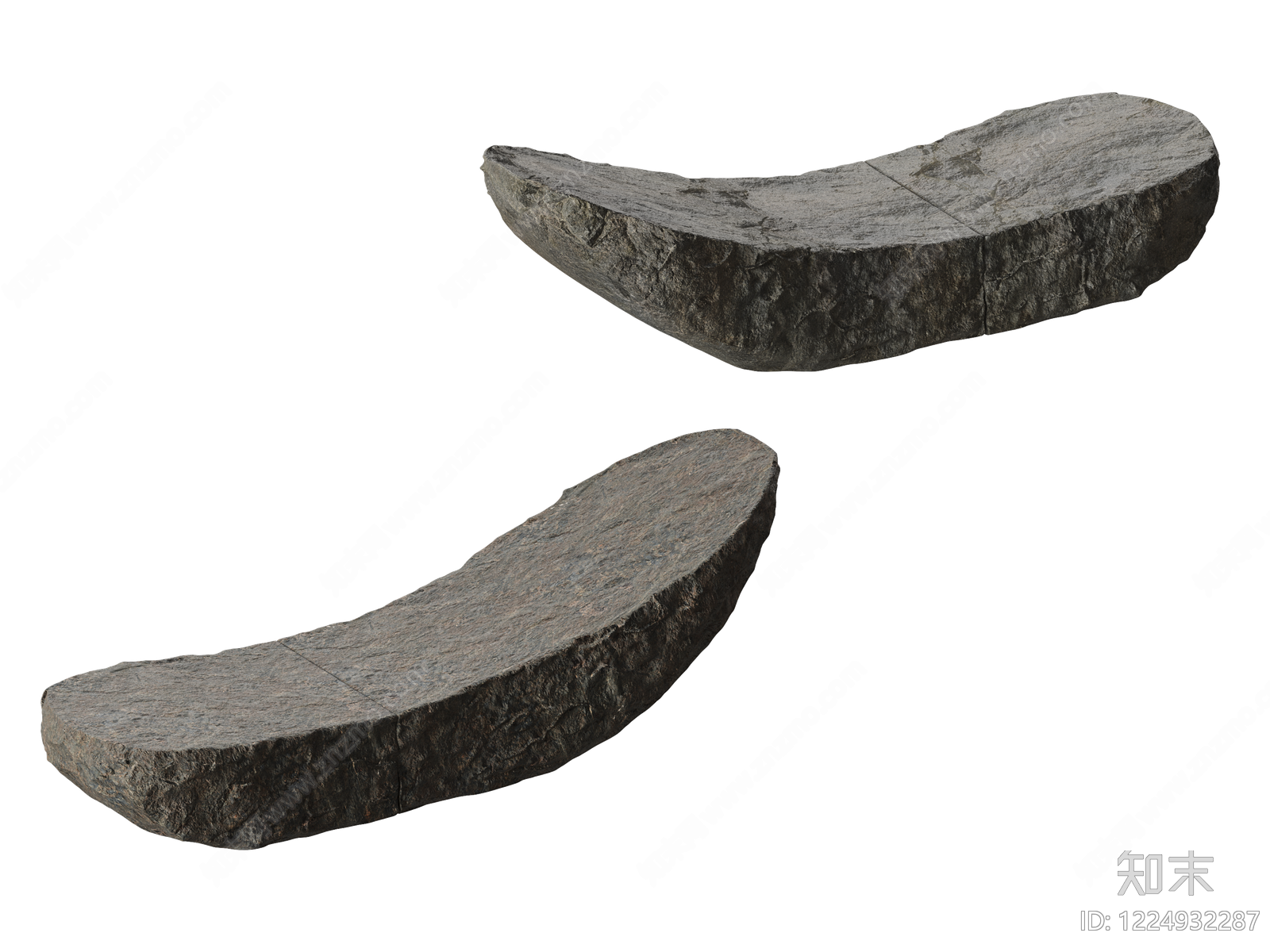 侘寂石头3D模型下载【ID:1224932287】