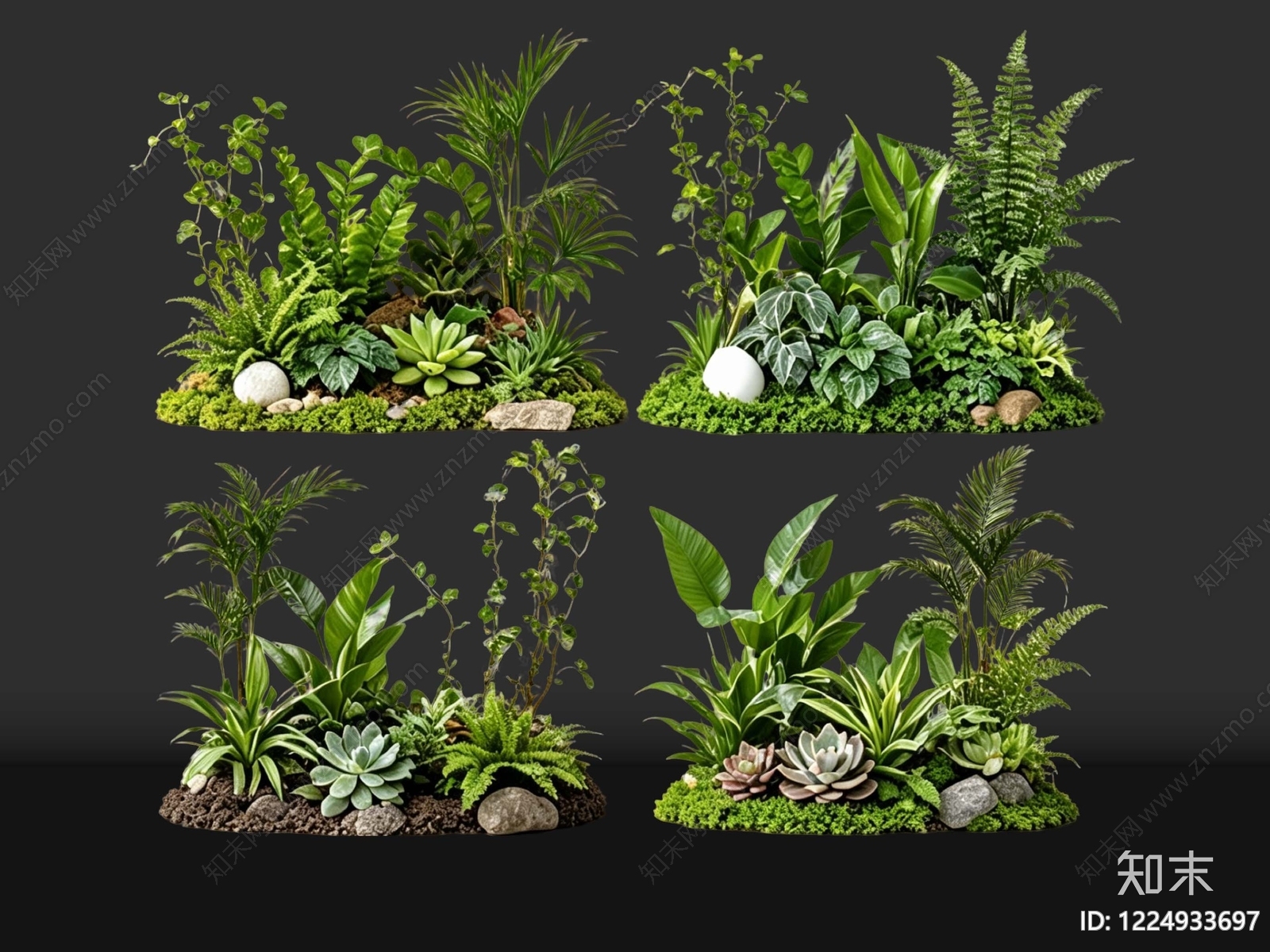 现代花境SU模型下载【ID:1224933697】