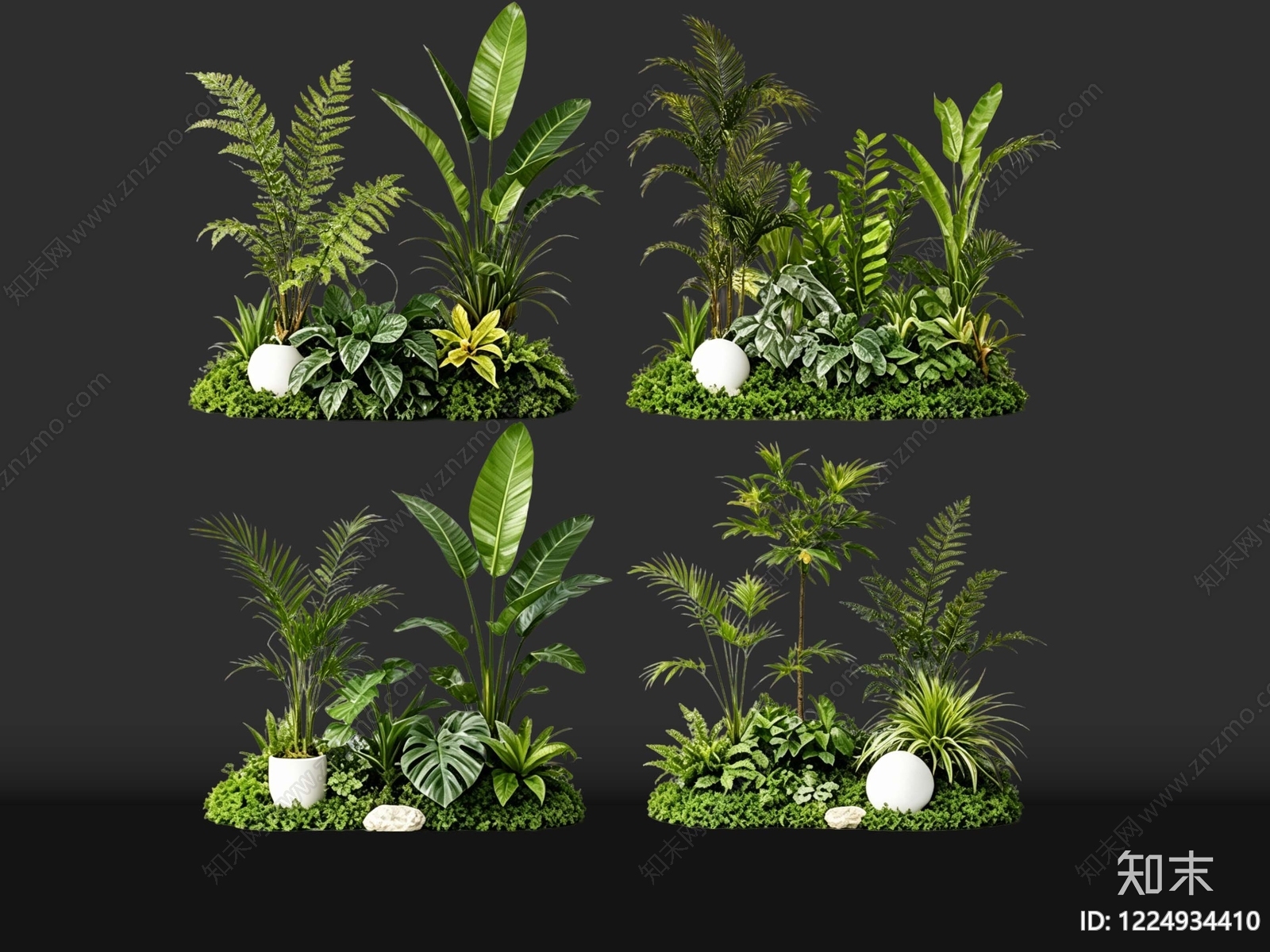 现代花境SU模型下载【ID:1224934410】