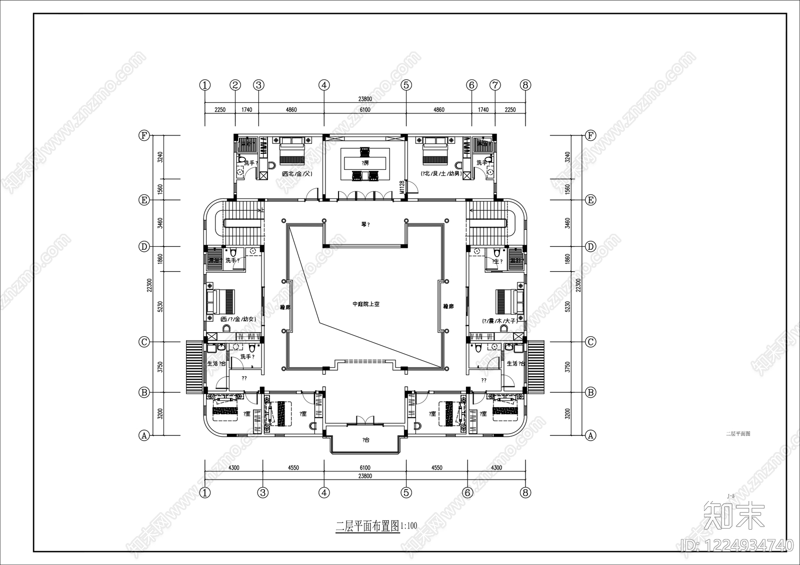 别墅cad施工图下载【ID:1224934740】