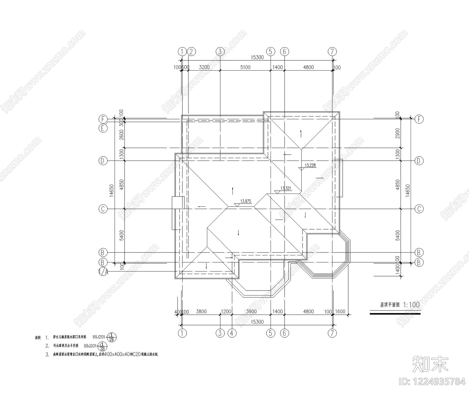 别墅建筑cad施工图下载【ID:1224935784】