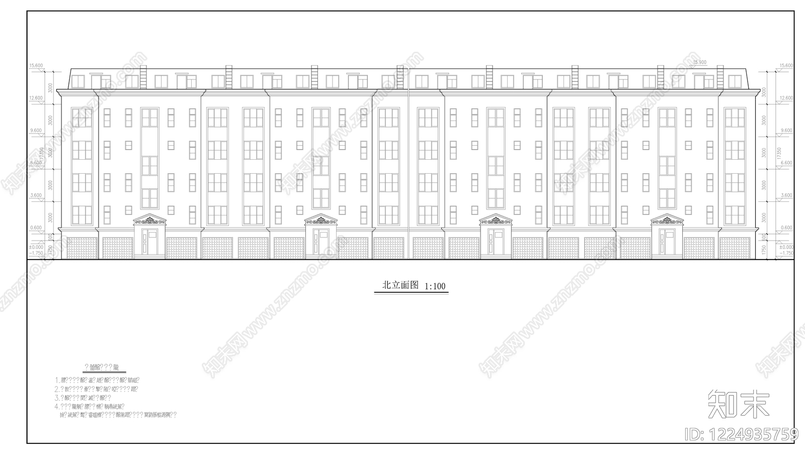 别墅建筑cad施工图下载【ID:1224935759】
