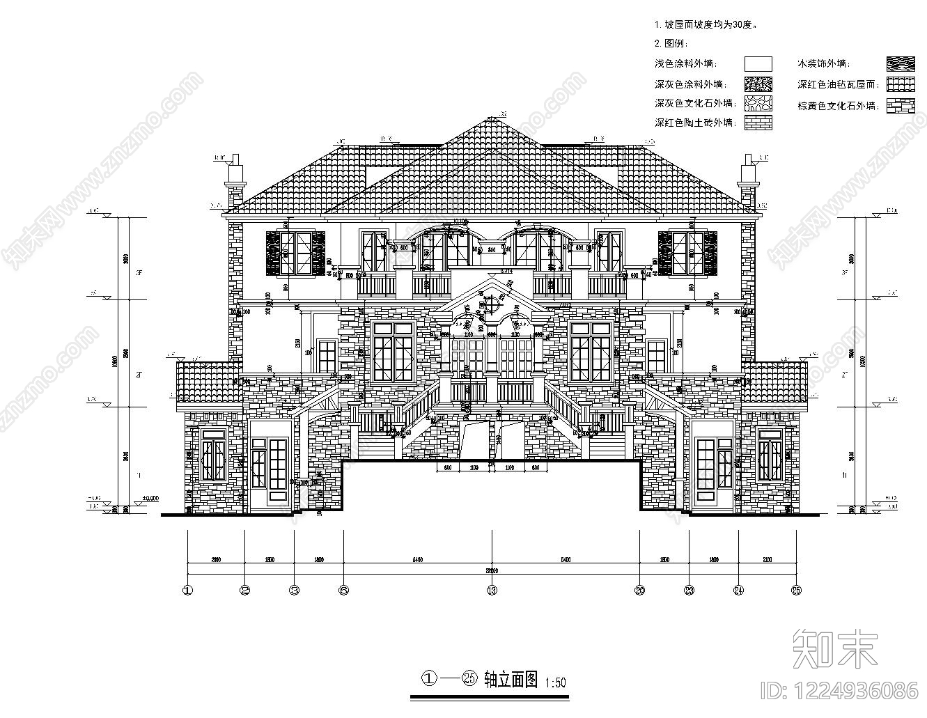 别墅建筑CAD图纸