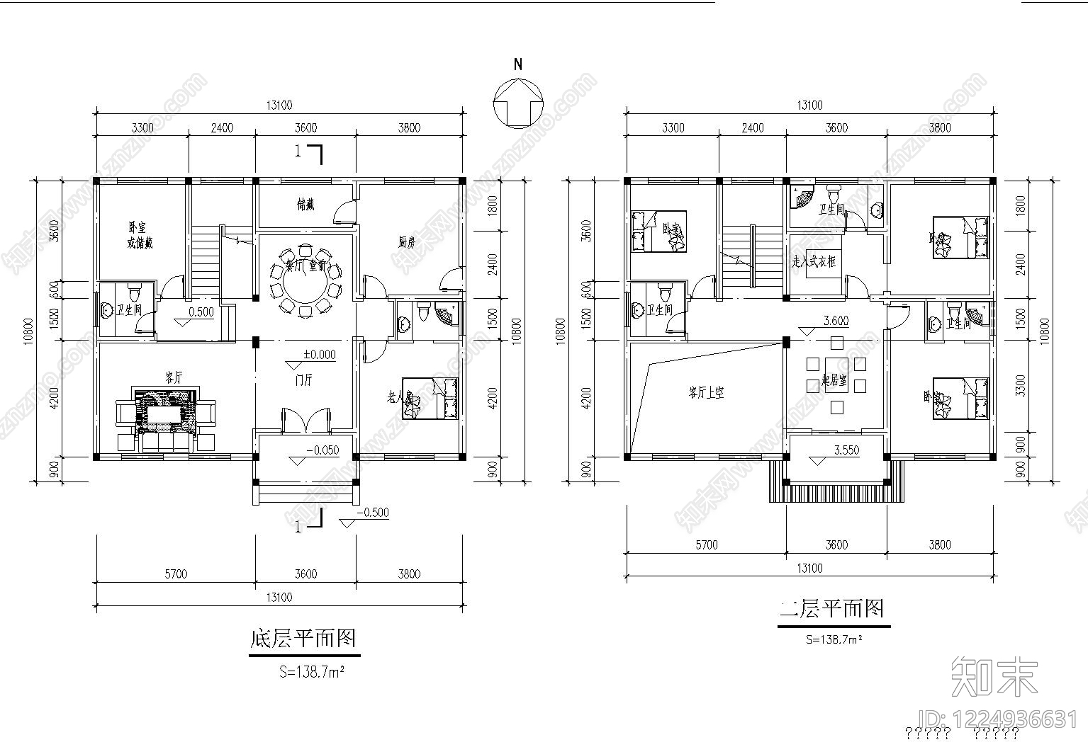 别墅建筑CAD图纸
