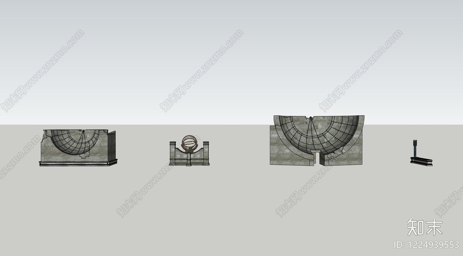 中式古建筑SU模型下载【ID:1224939553】