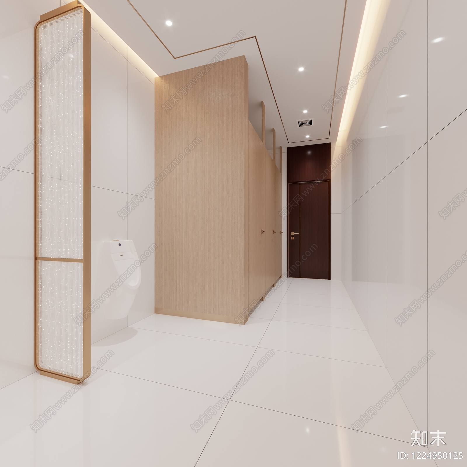 极简公共卫生间3D模型下载【ID:1224950125】