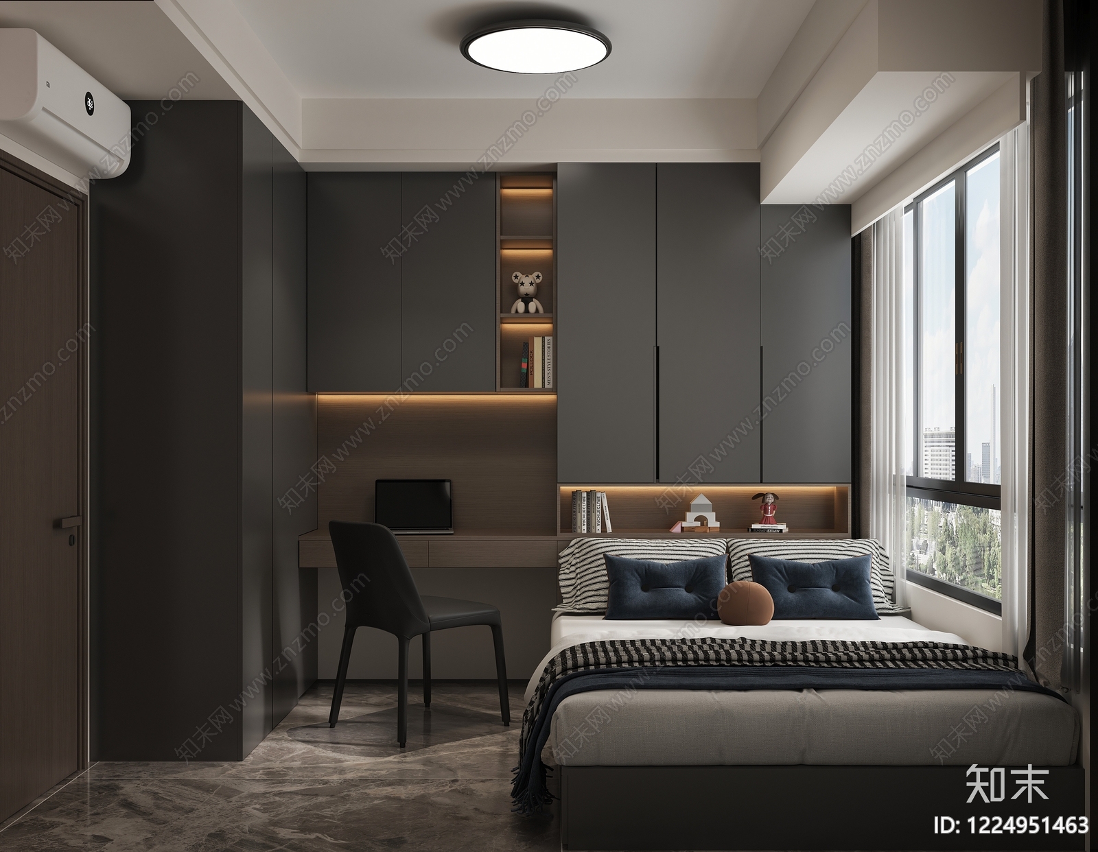 现代简约通用儿童房3D模型下载【ID:1224951463】