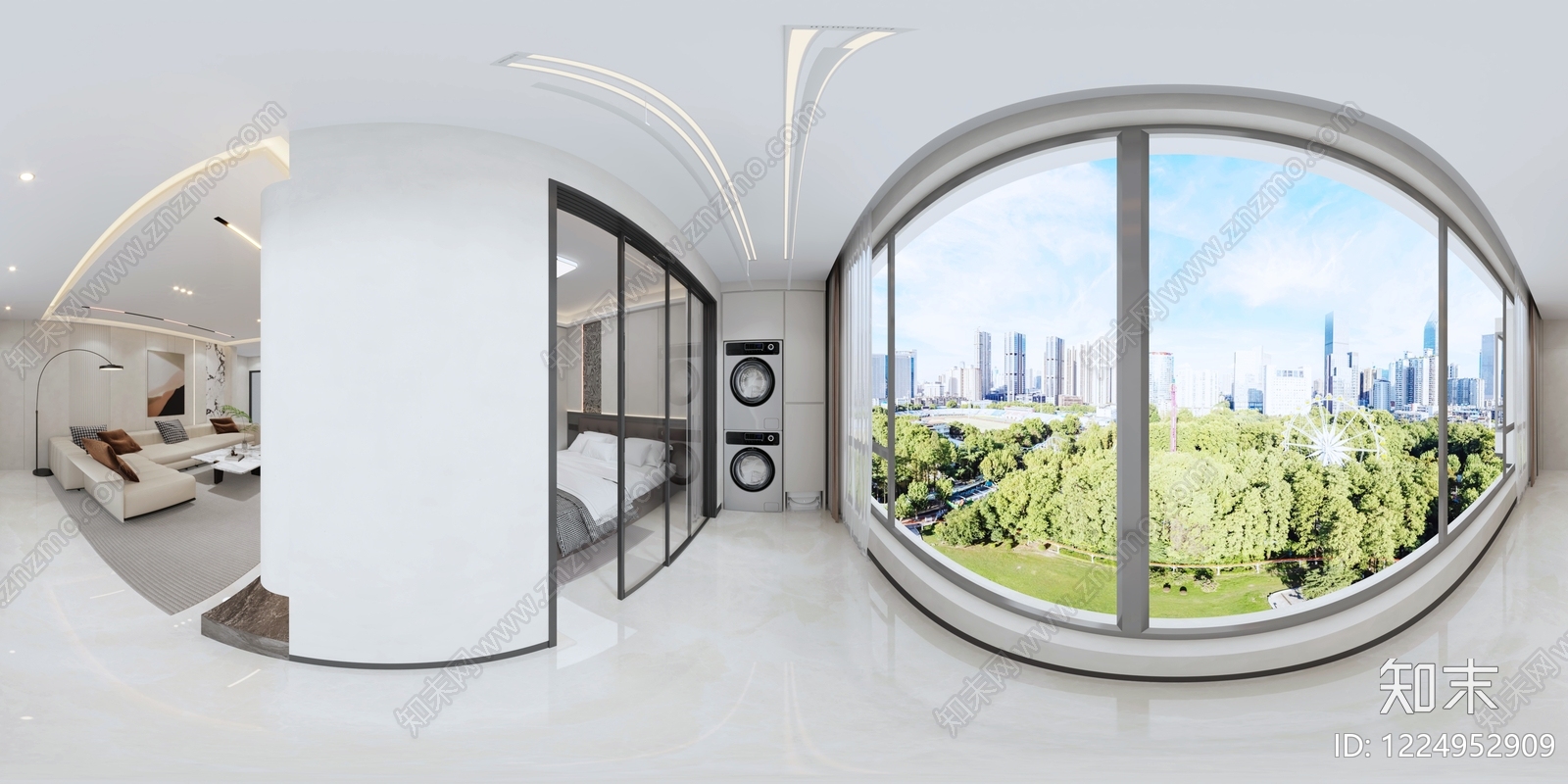 现代简约阳台3D模型下载【ID:1224952909】