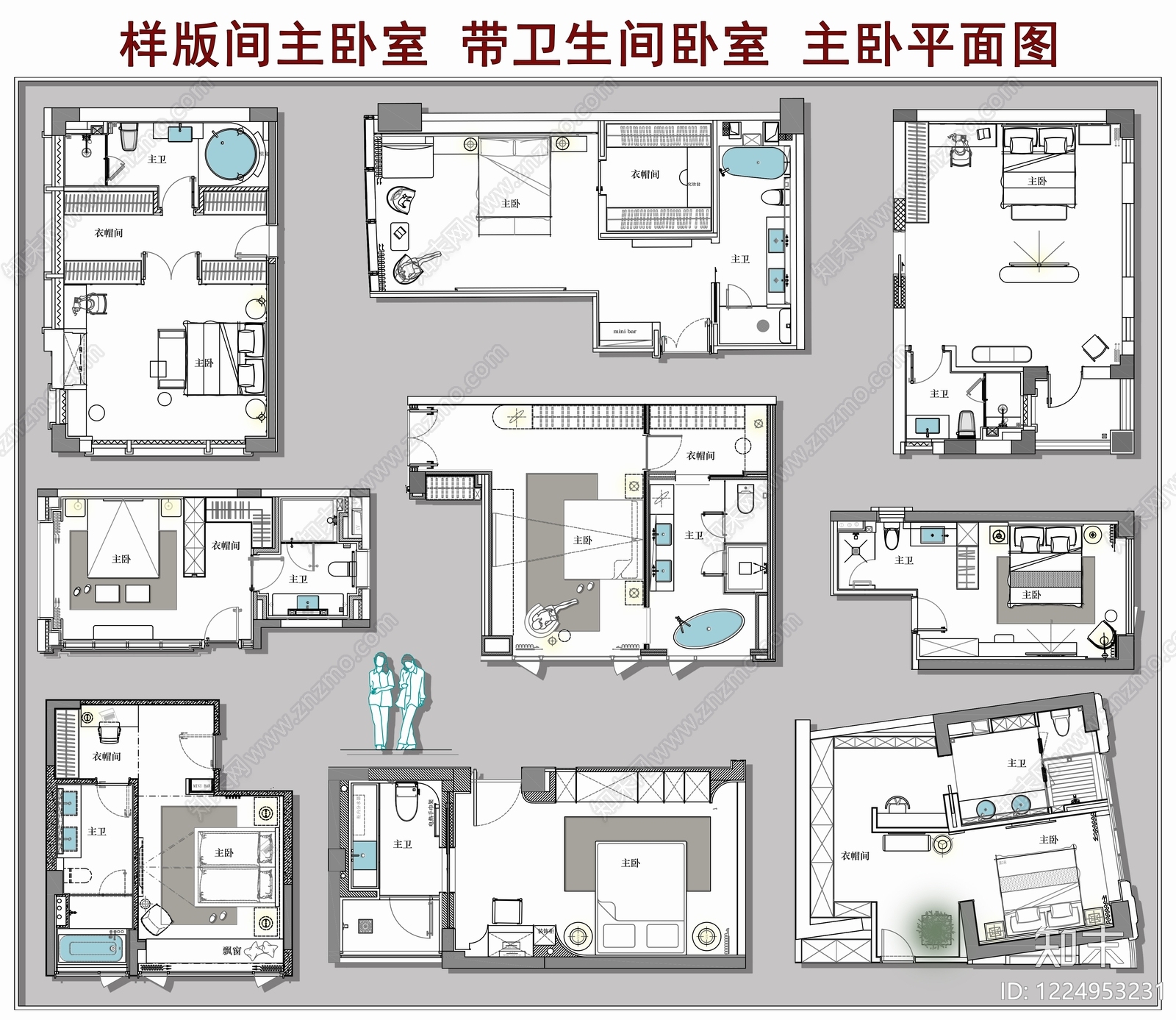 现代卧室CAD图纸