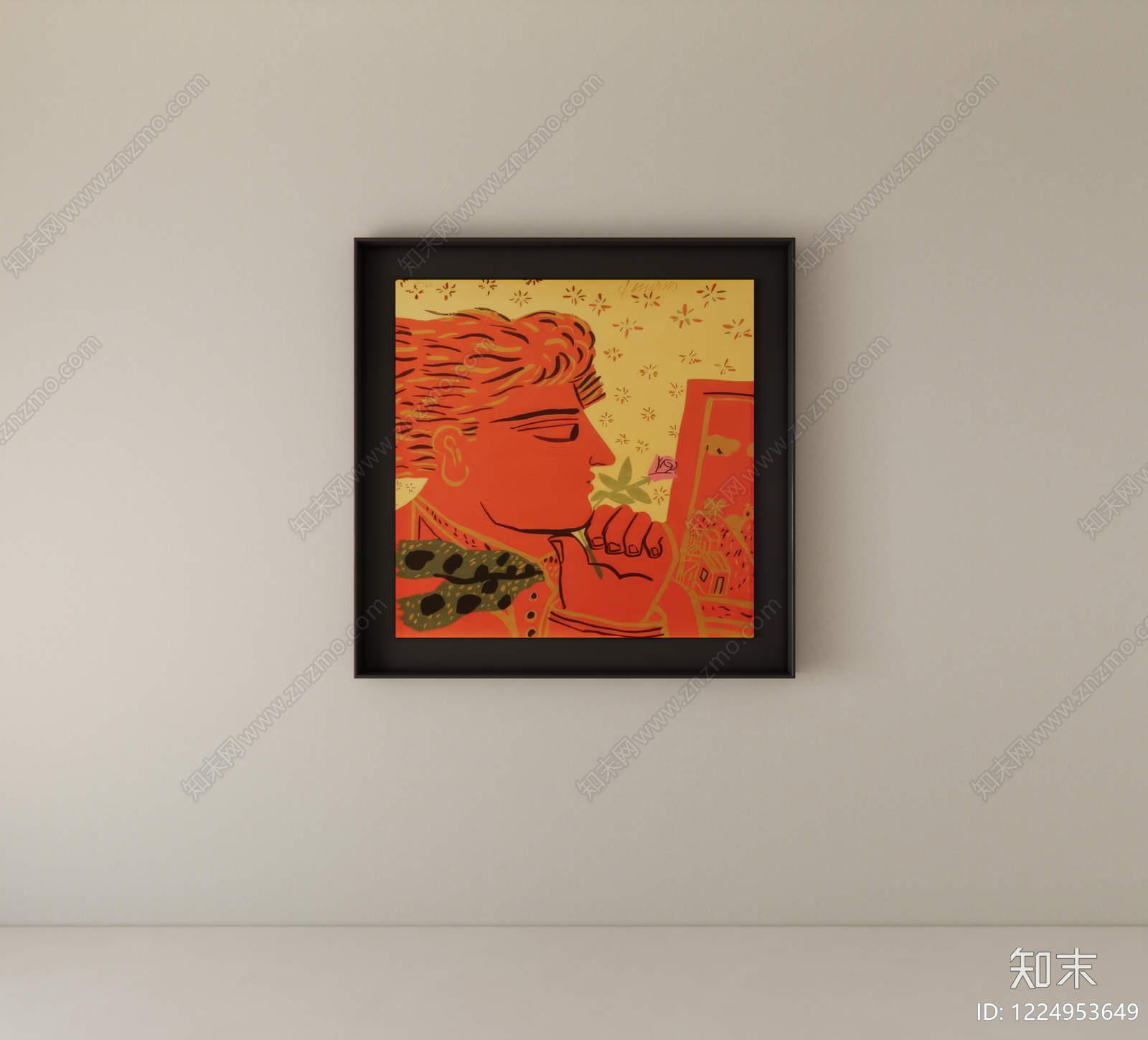 复古挂画SU模型下载【ID:1224953649】
