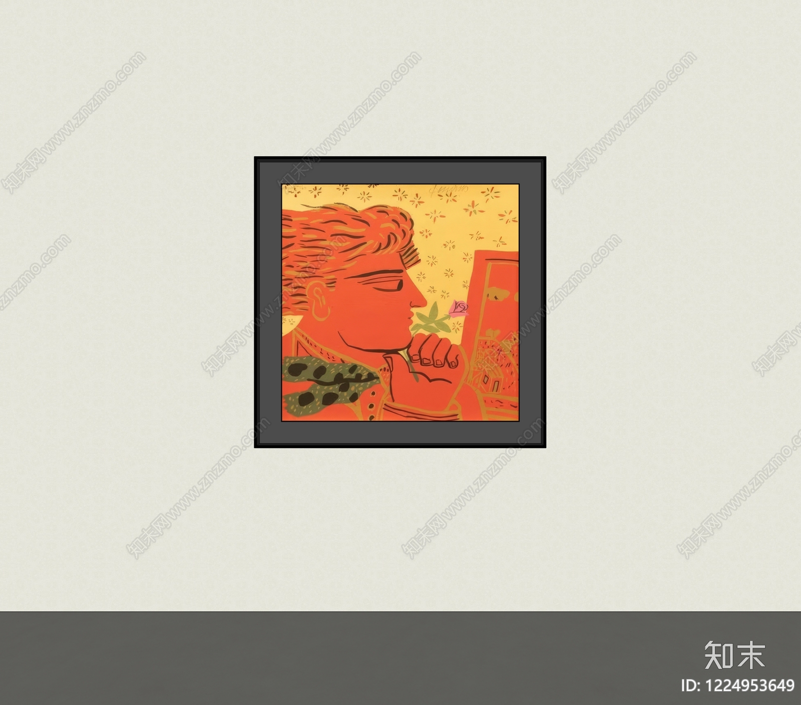 复古挂画SU模型下载【ID:1224953649】