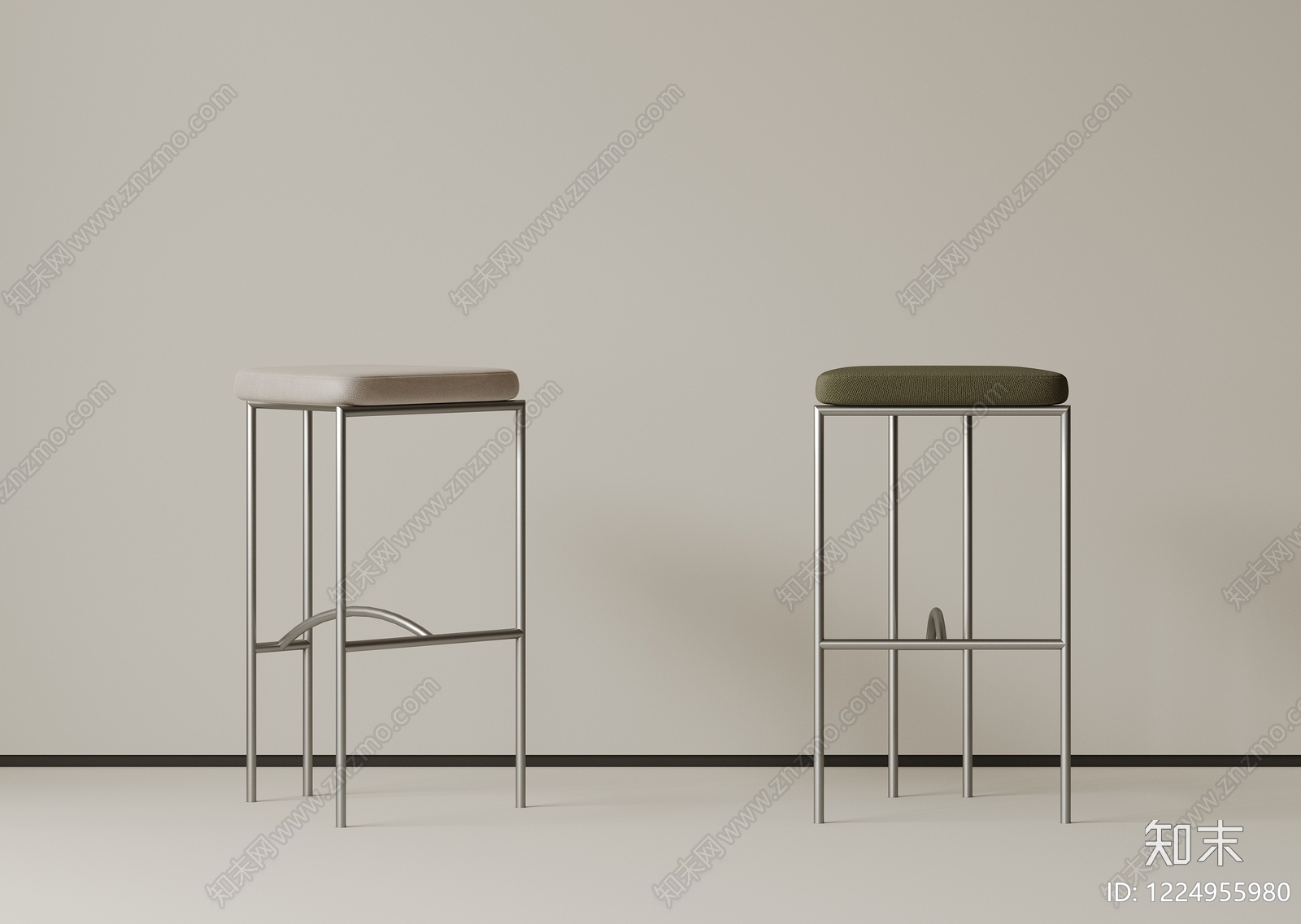 极简吧凳SU模型下载【ID:1224955980】
