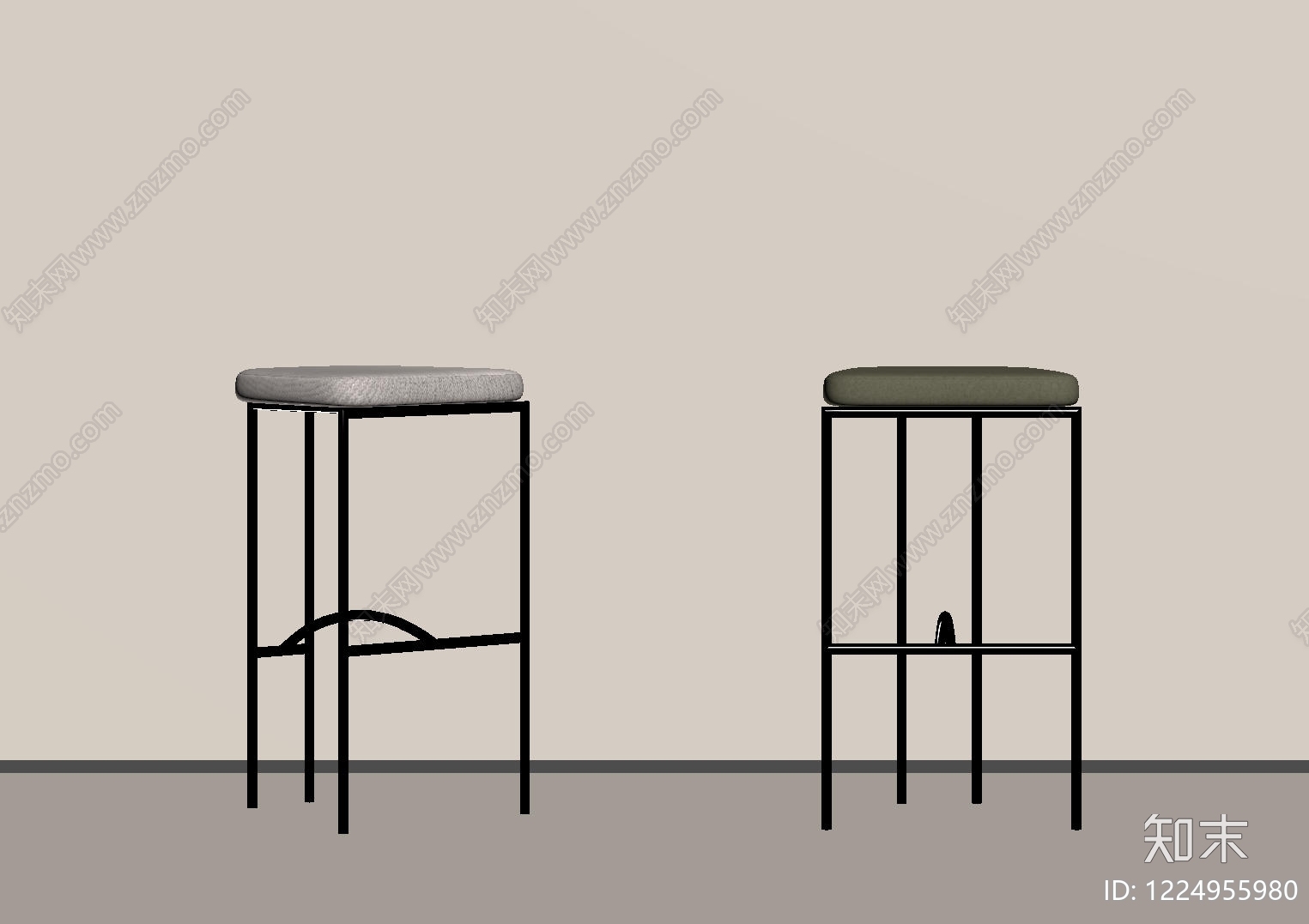 极简吧凳SU模型下载【ID:1224955980】