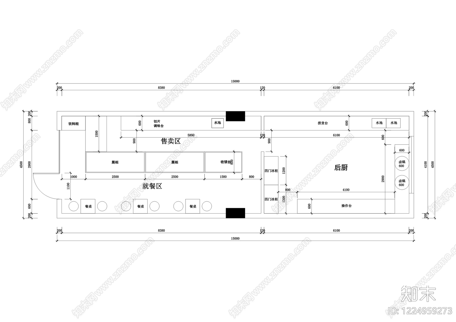其他餐饮空间cad施工图下载【ID:1224959273】