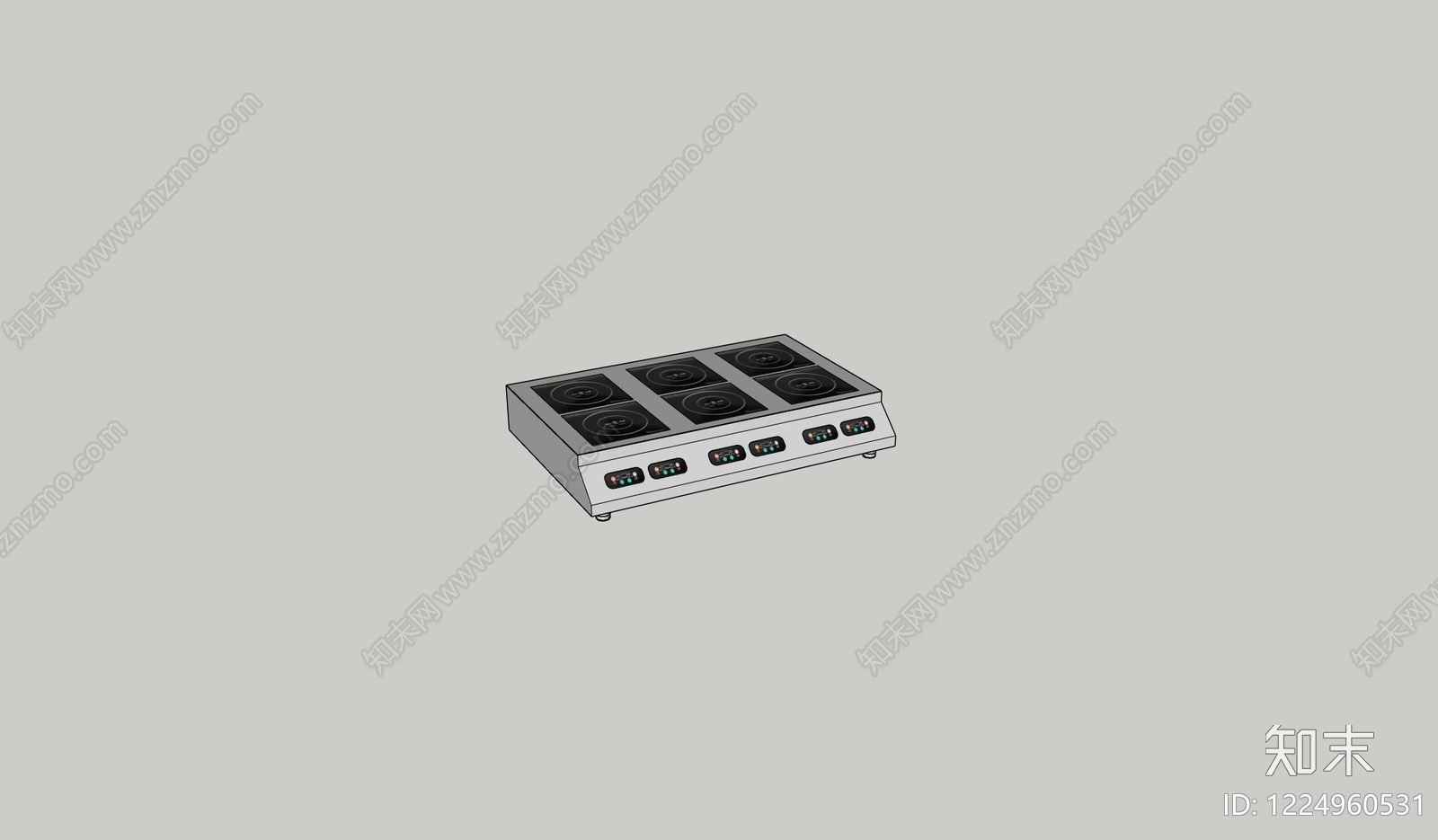 现代电磁炉SU模型下载【ID:1224960531】