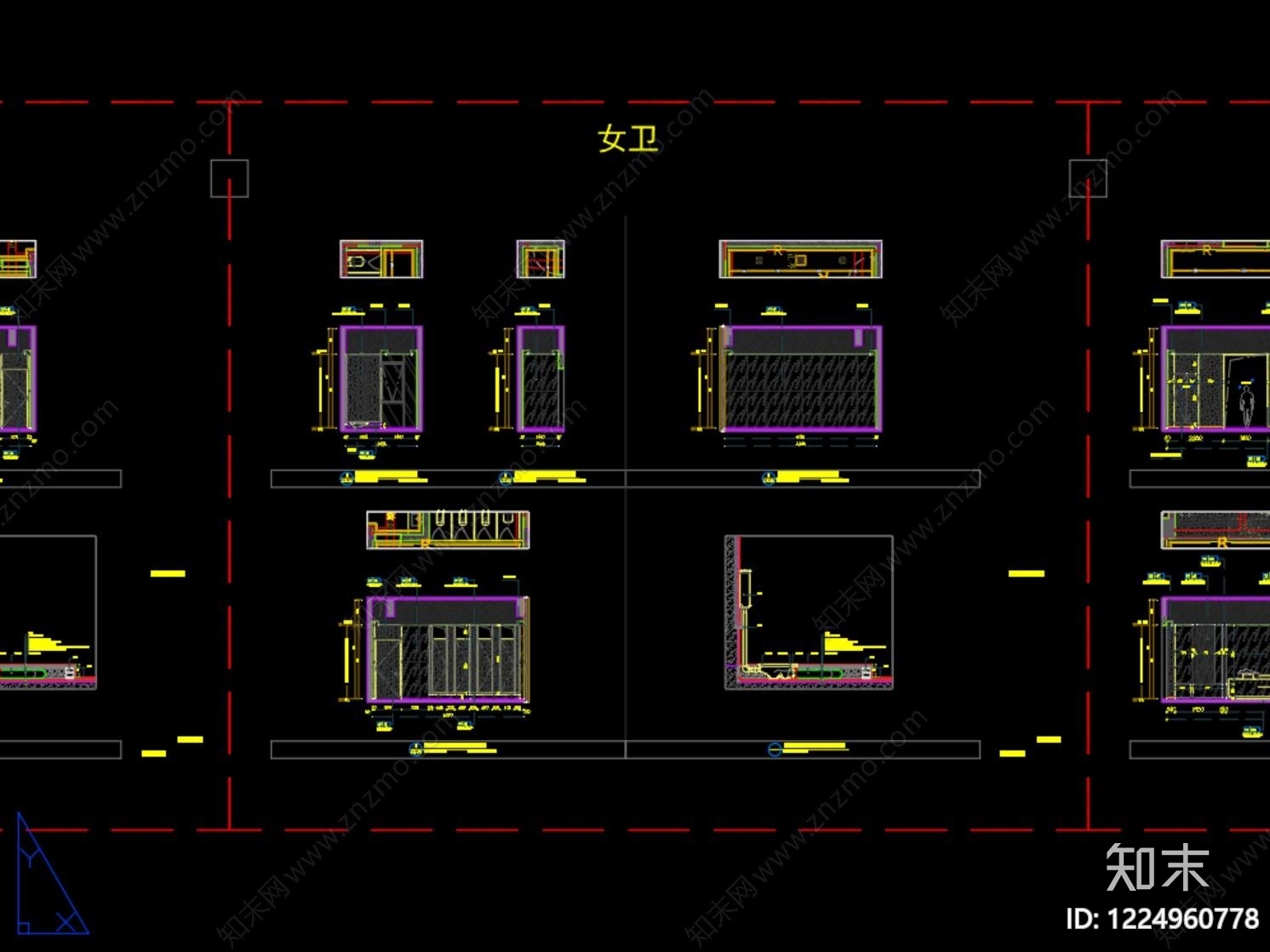 整体办公空间cad施工图下载【ID:1224960778】