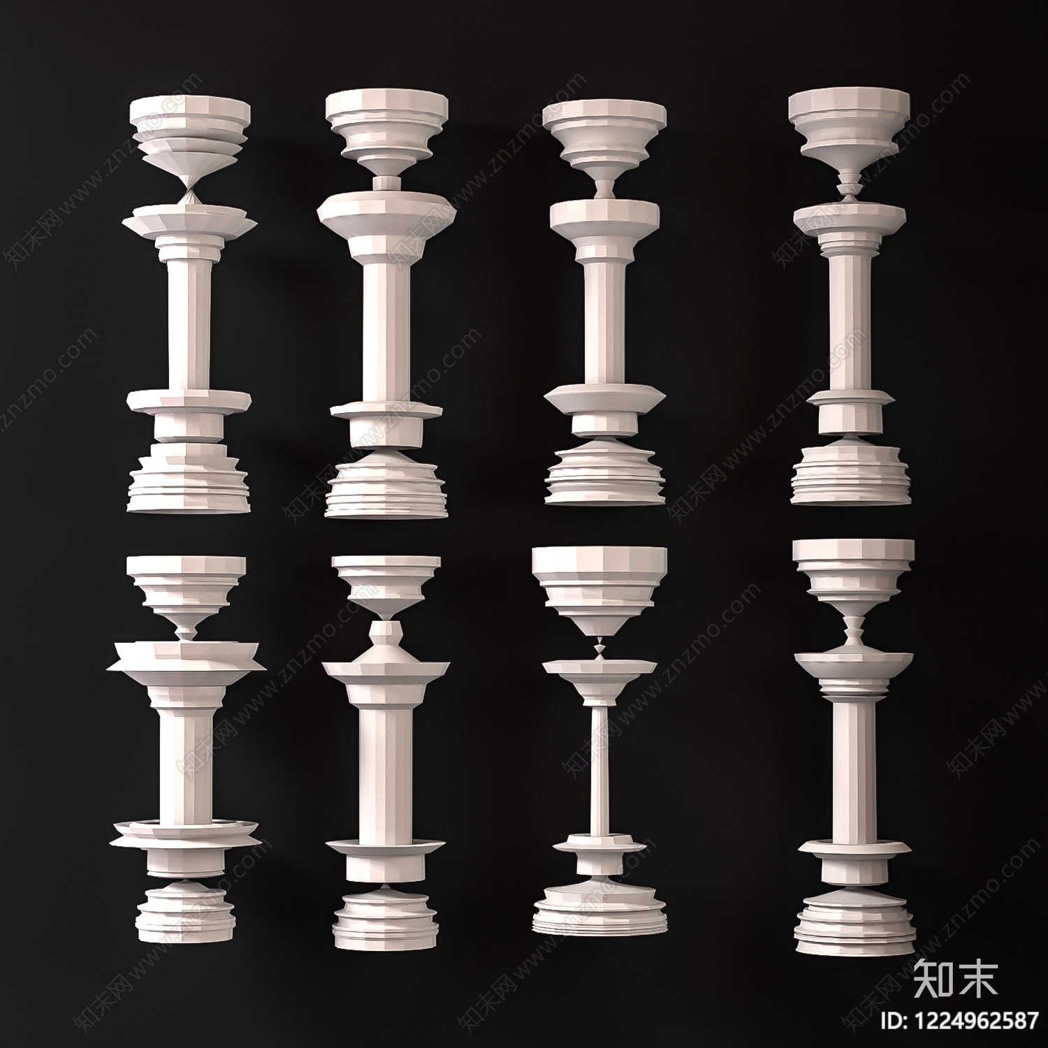 极简艺术风格建筑3D模型下载【ID:1224962587】