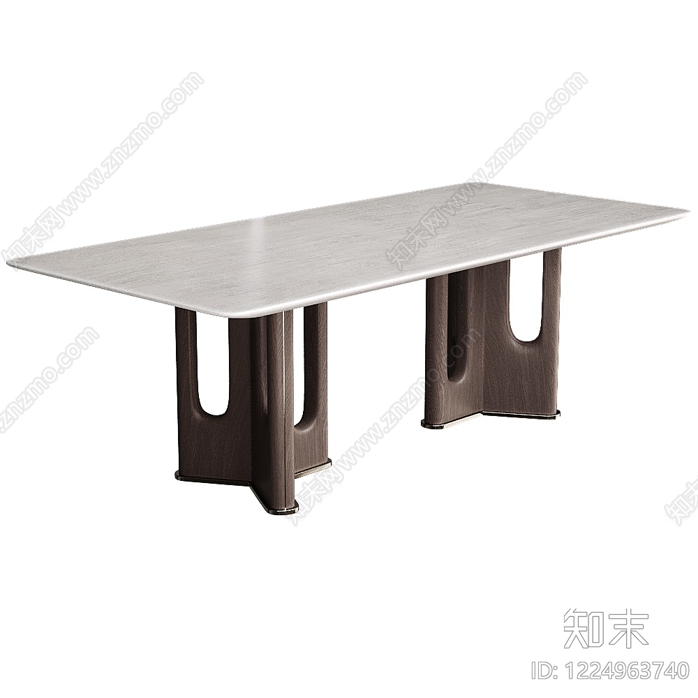 轻奢餐桌3D模型下载【ID:1224963740】