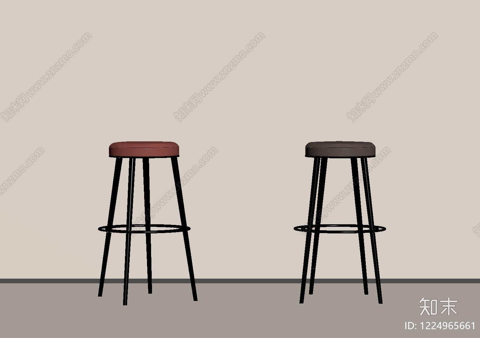 现代简约吧凳SU模型下载【ID:1224965661】