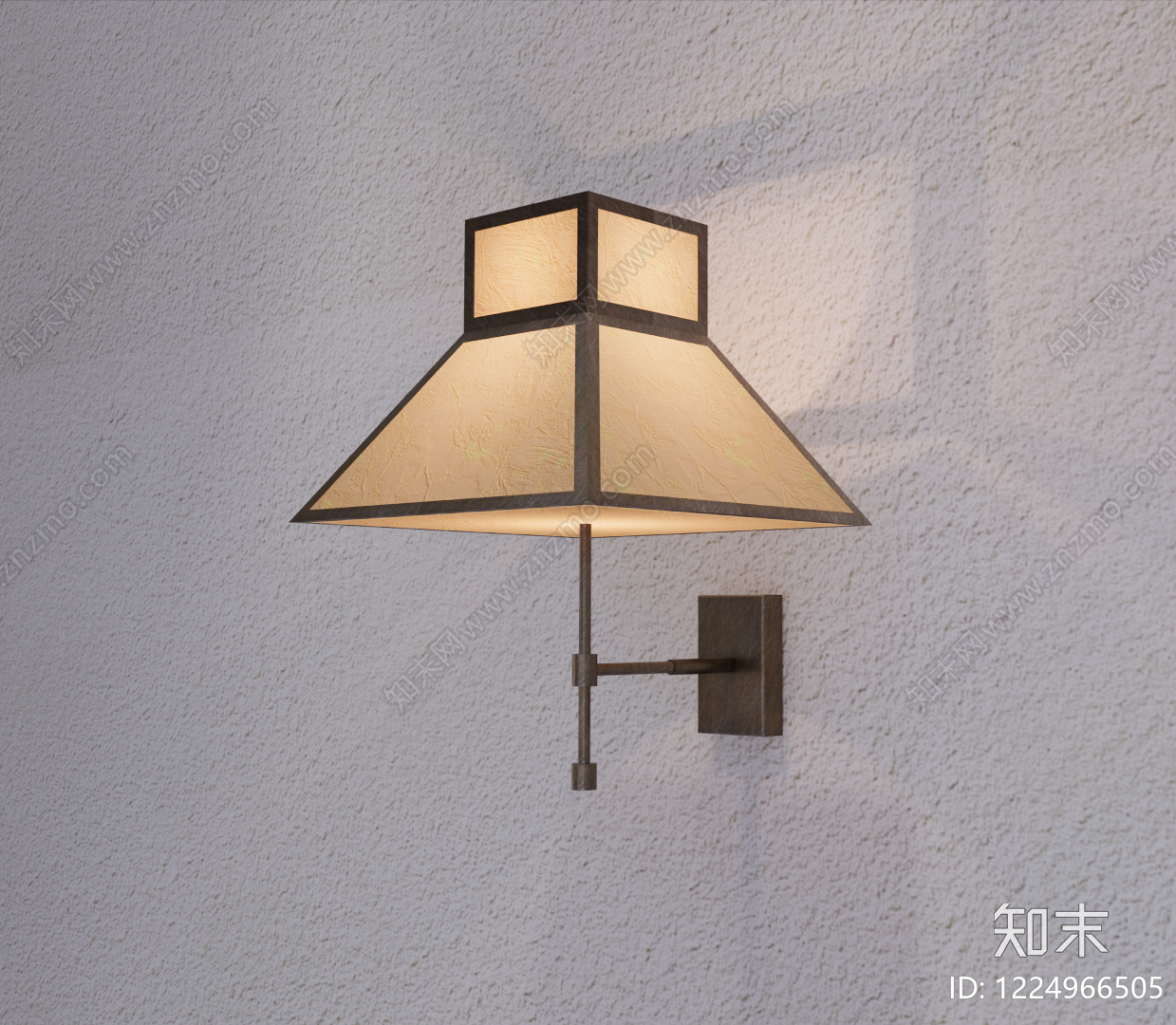 日式壁灯SU模型下载【ID:1224966505】
