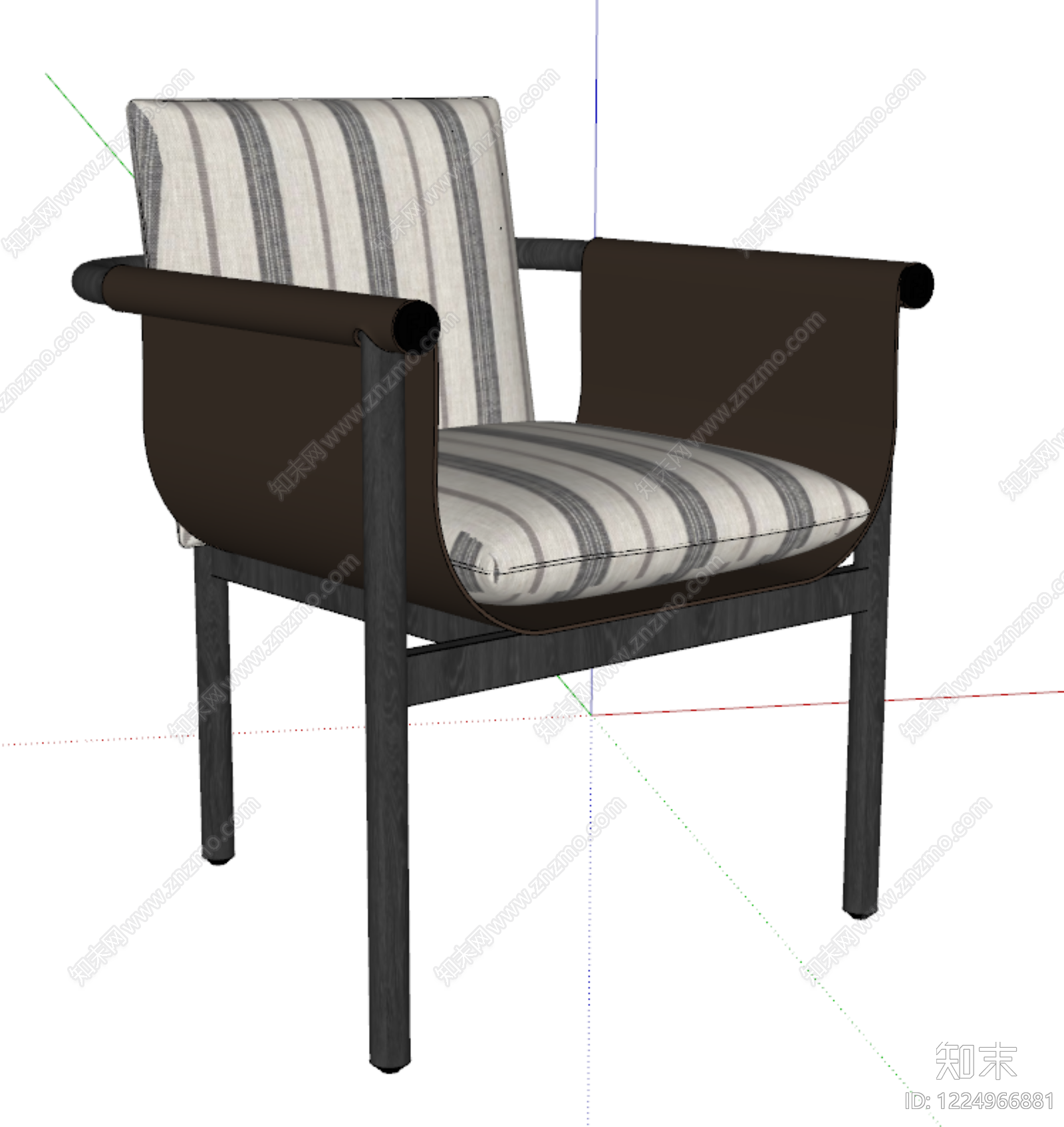 意式极简休闲椅SU模型下载【ID:1224966881】