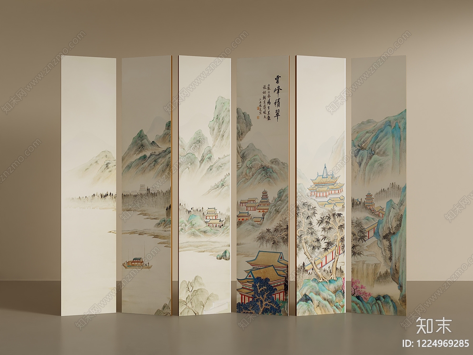 中式屏风SU模型下载【ID:1224969285】
