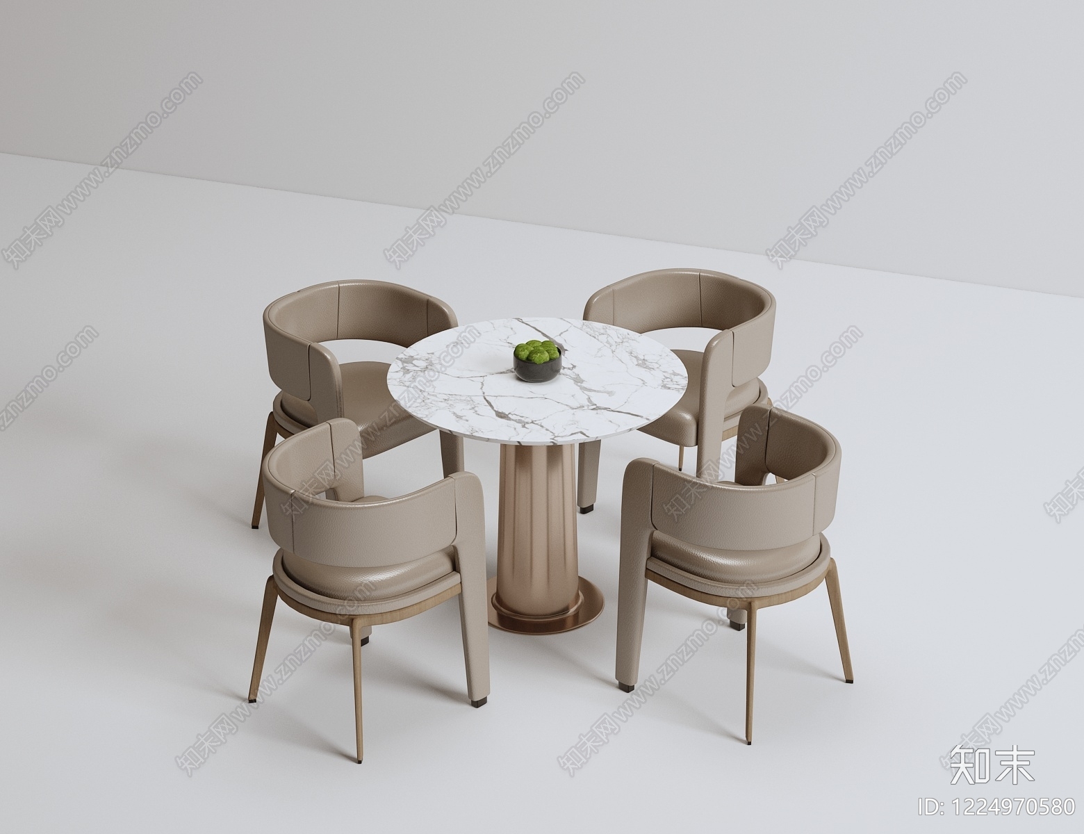 轻奢洽谈桌椅3D模型下载【ID:1224970580】