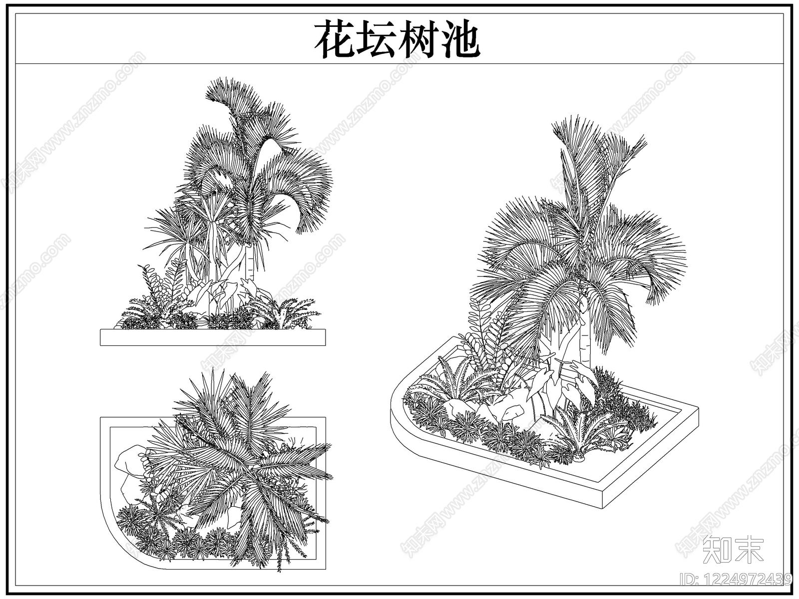 灌木种植cad施工图下载【ID:1224972439】