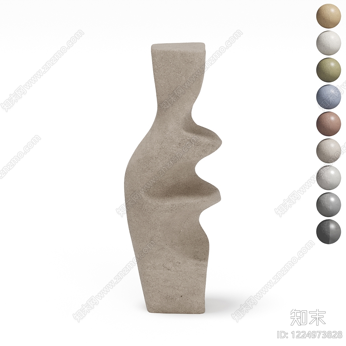 侘寂雕塑摆件3D模型下载【ID:1224973828】