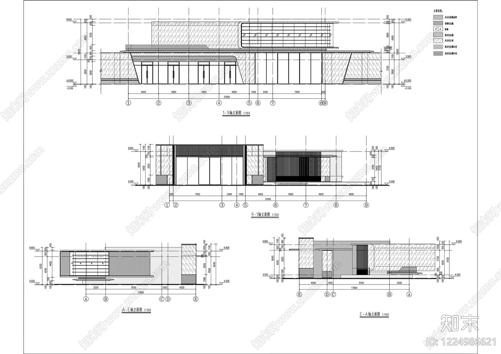 住宅楼建筑cad施工图下载【ID:1224986621】