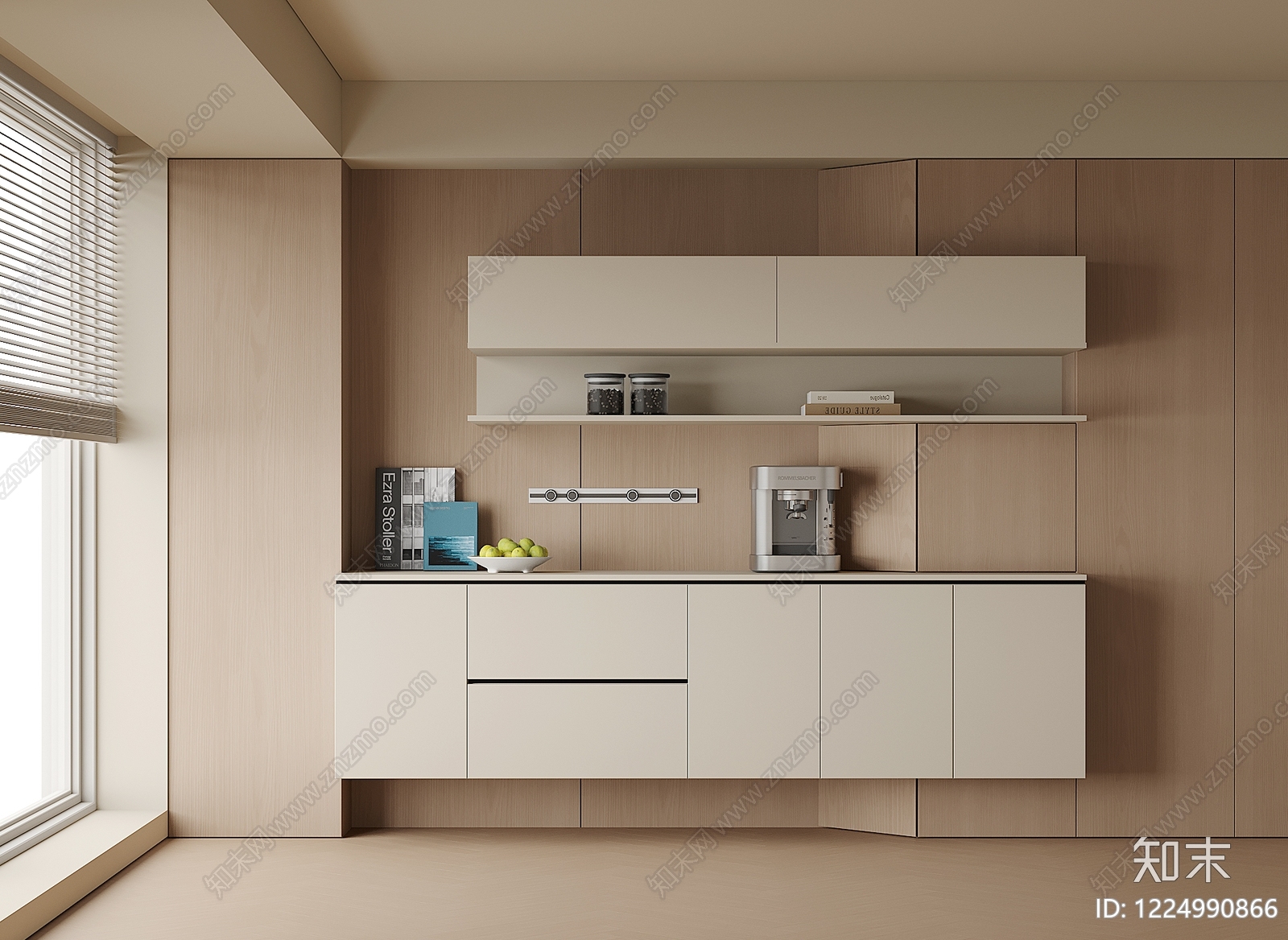 极简餐边柜3D模型下载【ID:1224990866】